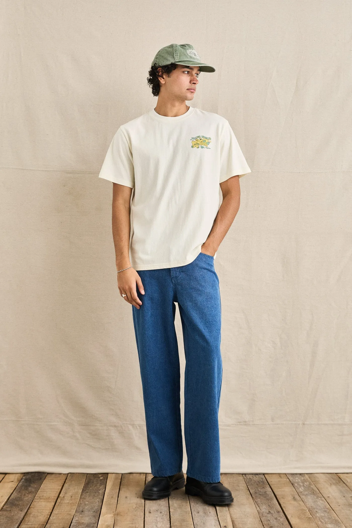 Market Vintage Ss T-Shirt Ecru sold by Rhythm. product image thumbnail 5