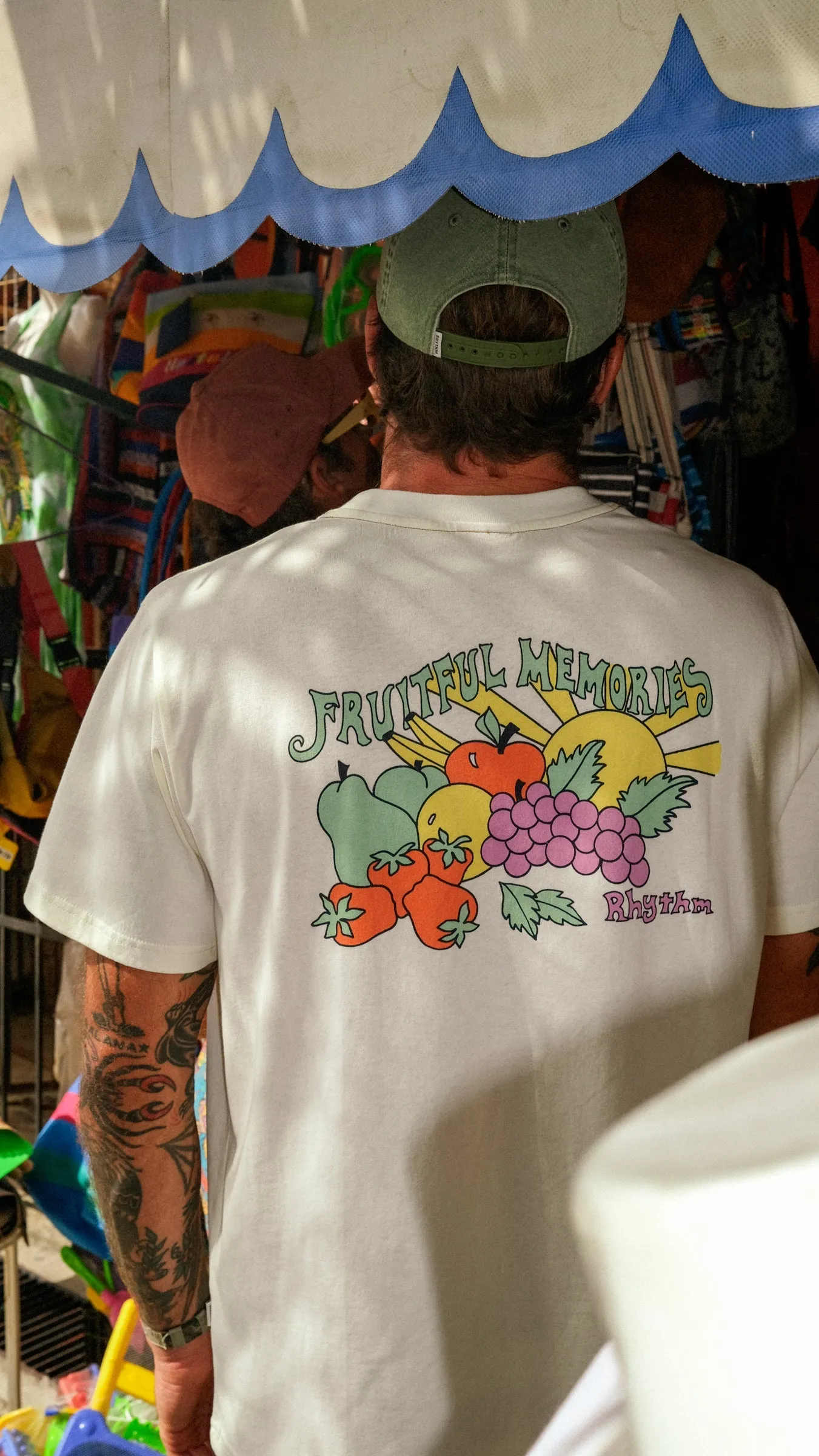 Market Vintage Ss T-Shirt Ecru sold by Rhythm. product image thumbnail 2