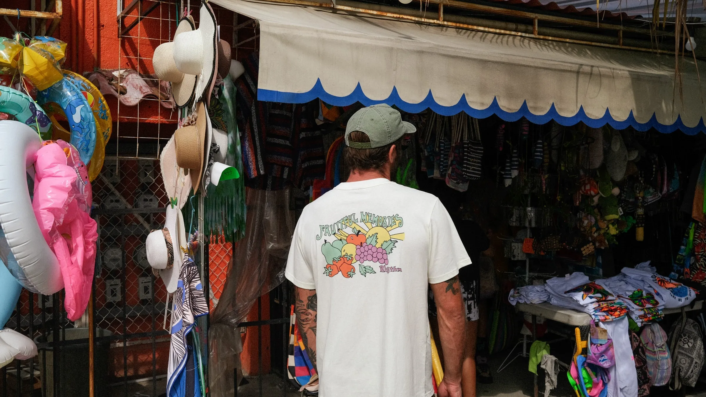 Market Vintage Ss T-Shirt Ecru sold by Rhythm. product image thumbnail 3