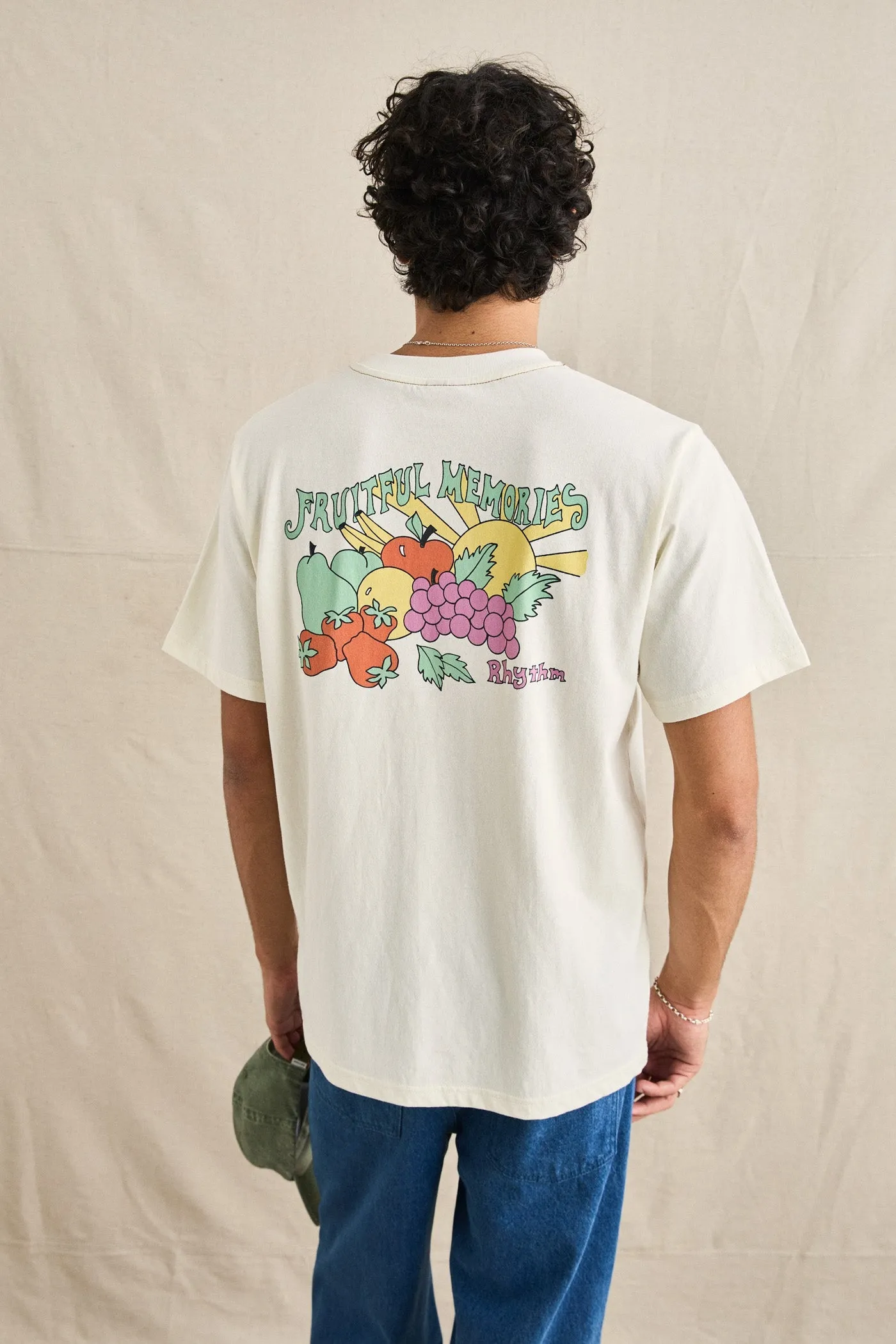 Market Vintage Ss T-Shirt Ecru sold by Rhythm. product image thumbnail 4