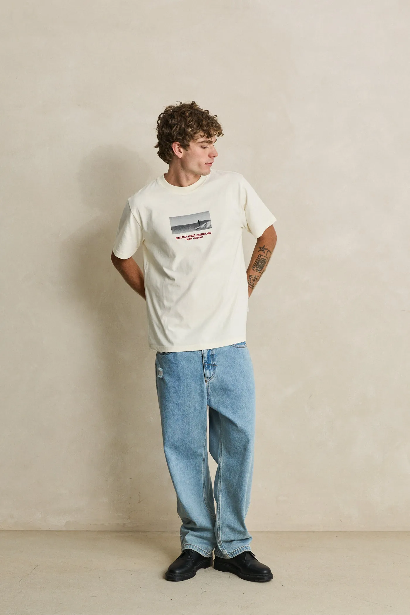 Headland Vintage Ss T-Shirt Vintage White sold by Rhythm. product image thumbnail 2