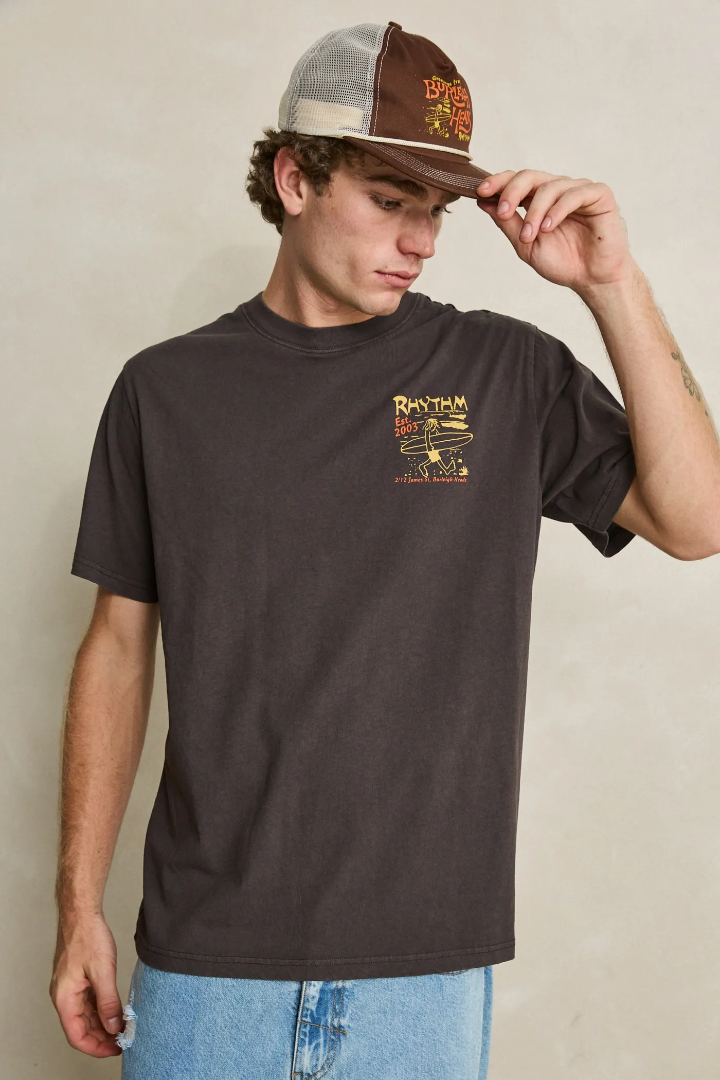 Burleigh Wanderer Ss T-Shirt Vintage Black sold by Rhythm. product image thumbnail 4