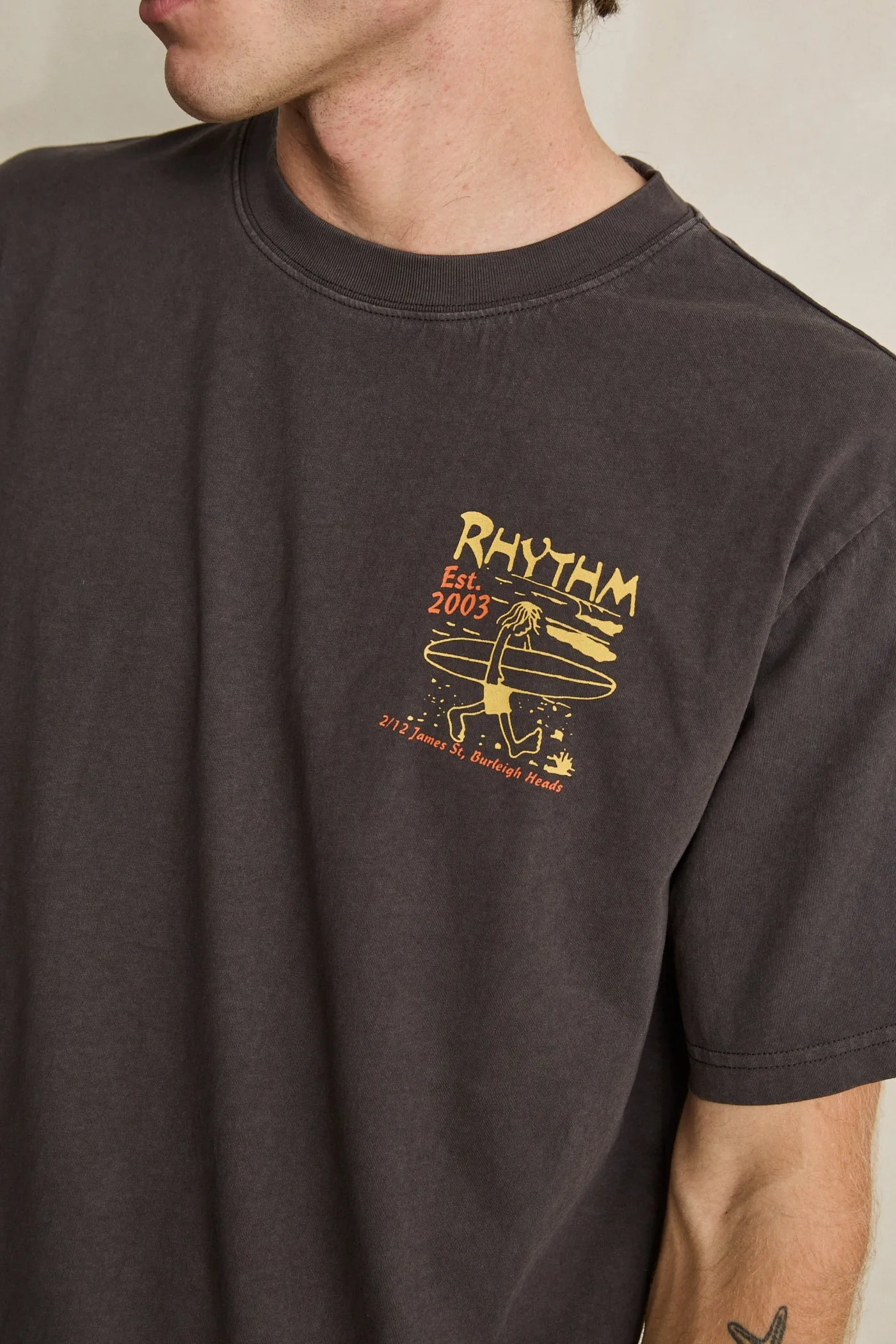 Burleigh Wanderer Ss T-Shirt Vintage Black sold by Rhythm. product image thumbnail 5