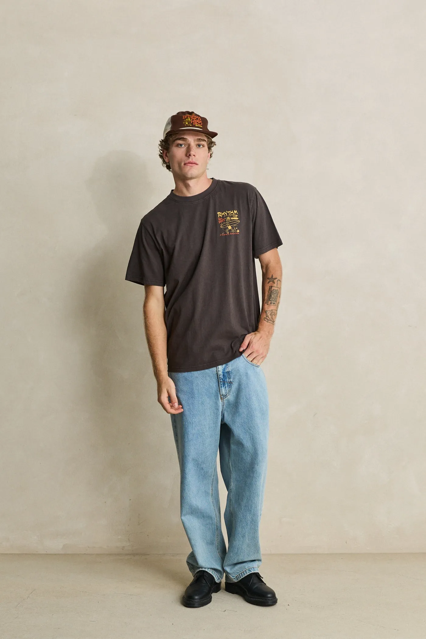 Burleigh Wanderer Ss T-Shirt Vintage Black sold by Rhythm. product image thumbnail 2