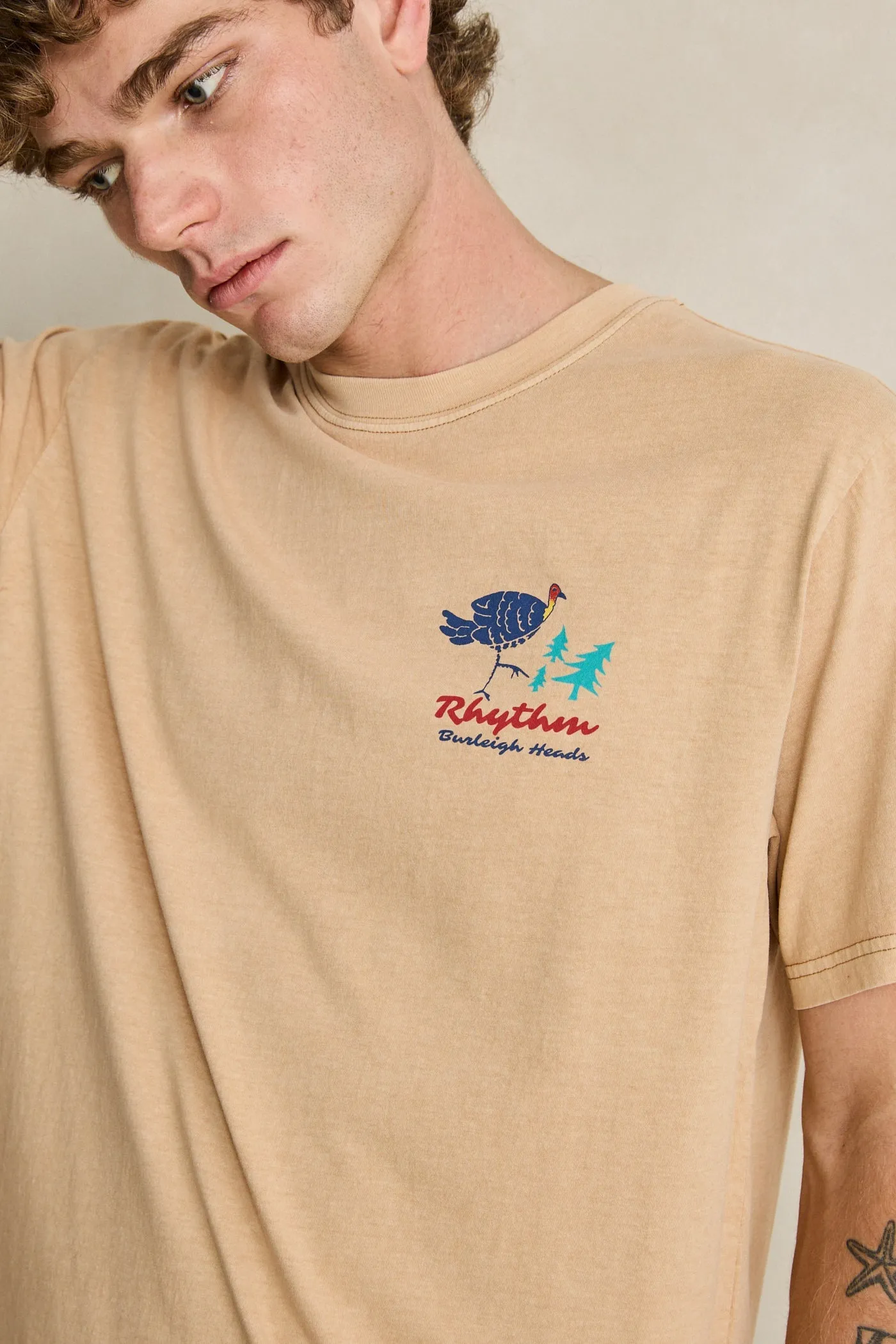 Burleigh Map Ss T-Shirt Sand sold by Rhythm. product image thumbnail 5