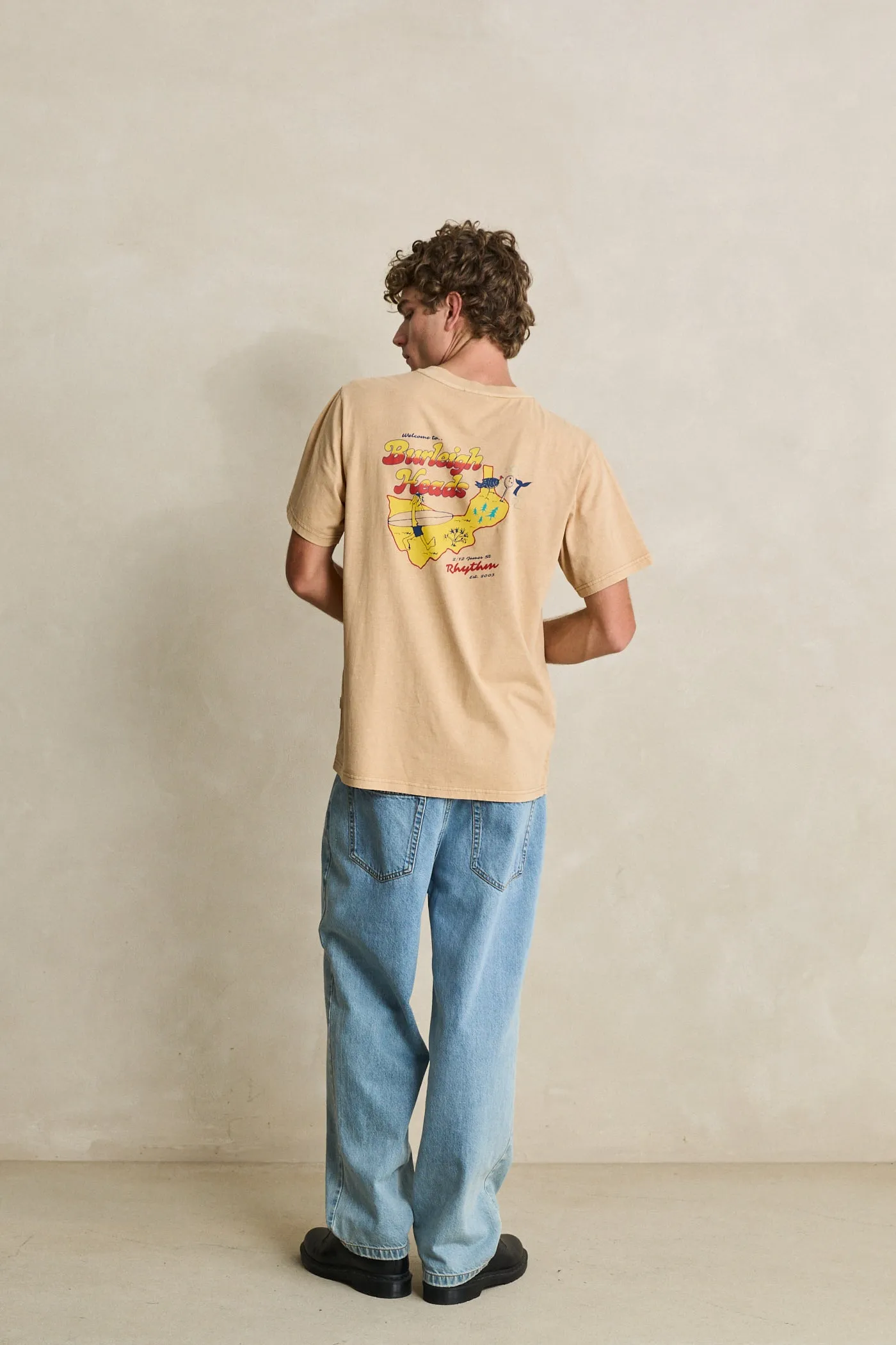Burleigh Map Ss T-Shirt Sand sold by Rhythm. product image thumbnail 3
