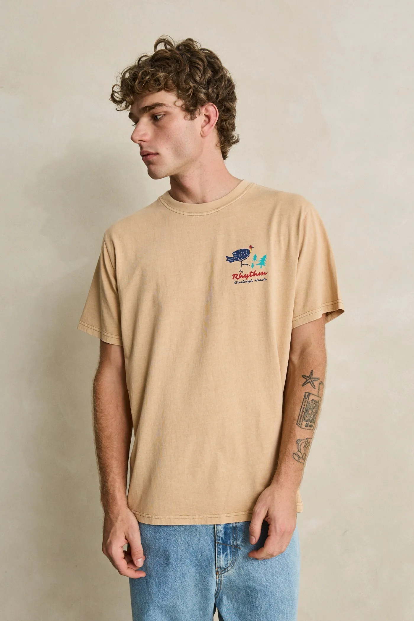 Burleigh Map Ss T-Shirt Sand sold by Rhythm. product image thumbnail 4