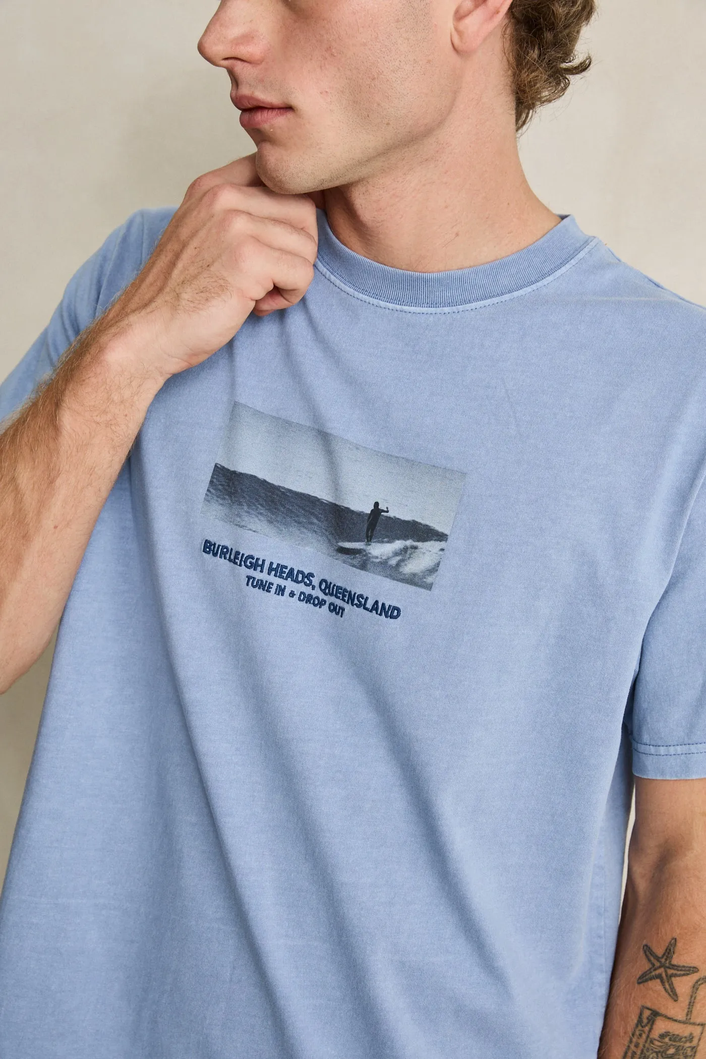 Headland Vintage Ss T-Shirt Slate sold by Rhythm. product image thumbnail 5