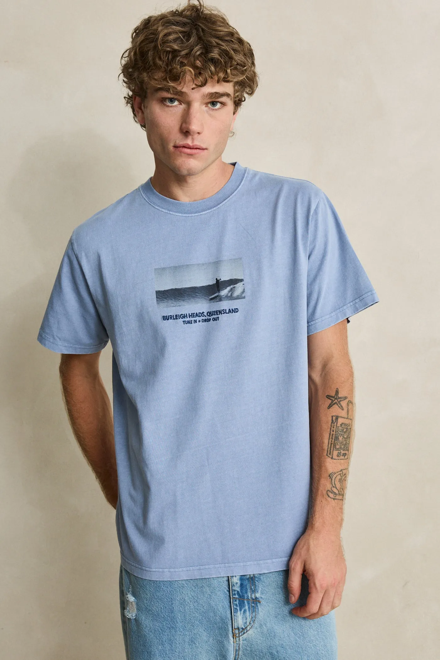 Headland Vintage Ss T-Shirt Slate sold by Rhythm. product image thumbnail 4