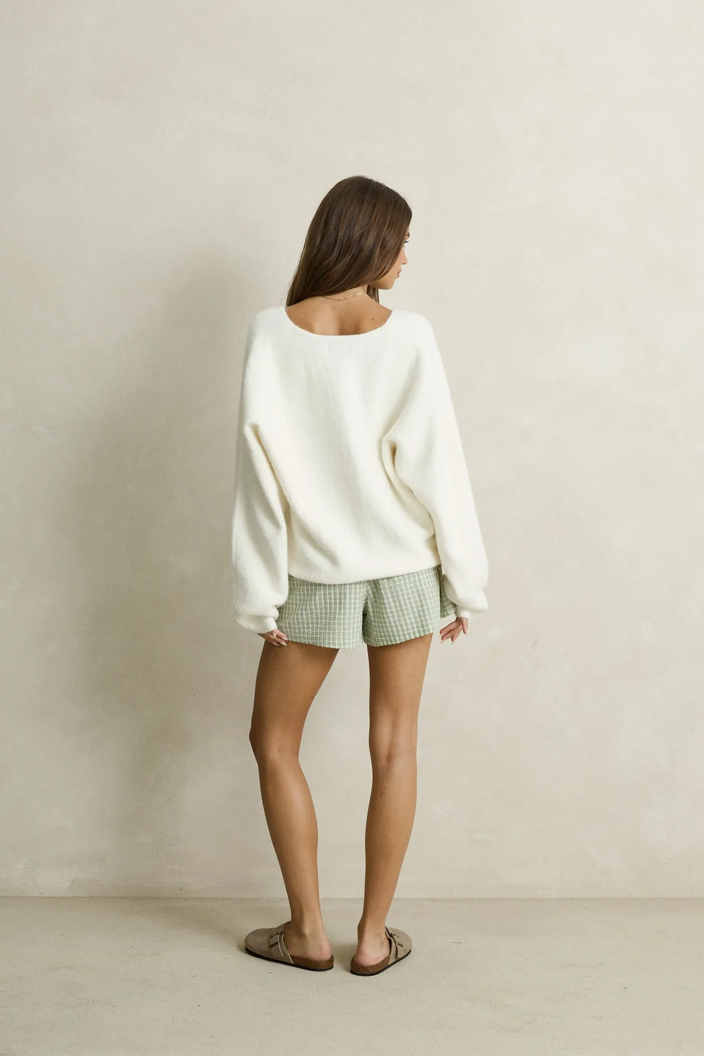 Adele Oversized Long Sleeve Knit Top Cream sold by Rhythm. product image thumbnail 3