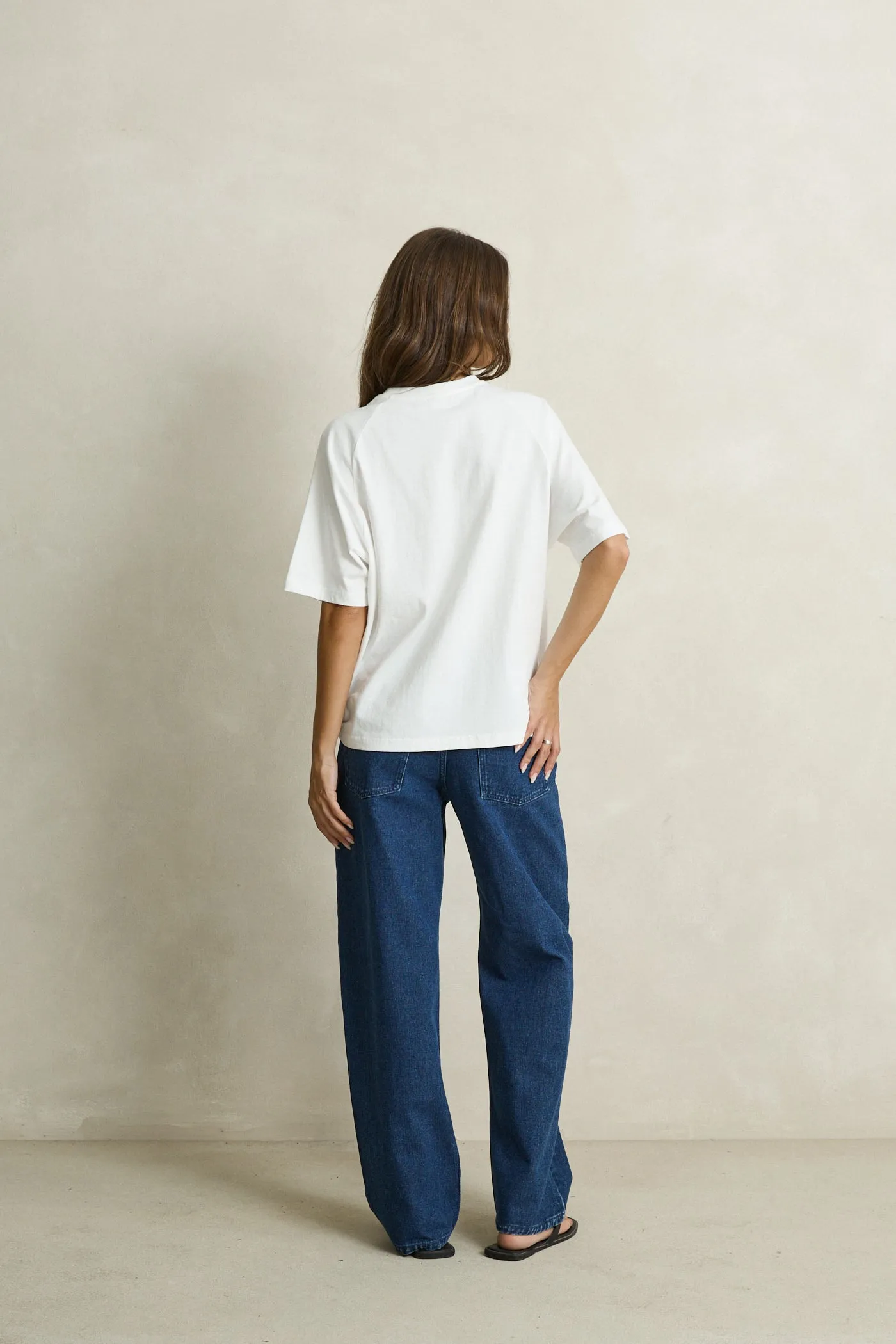 Floral Stamp Oversized T-Shirt White sold by Rhythm. product image thumbnail 5