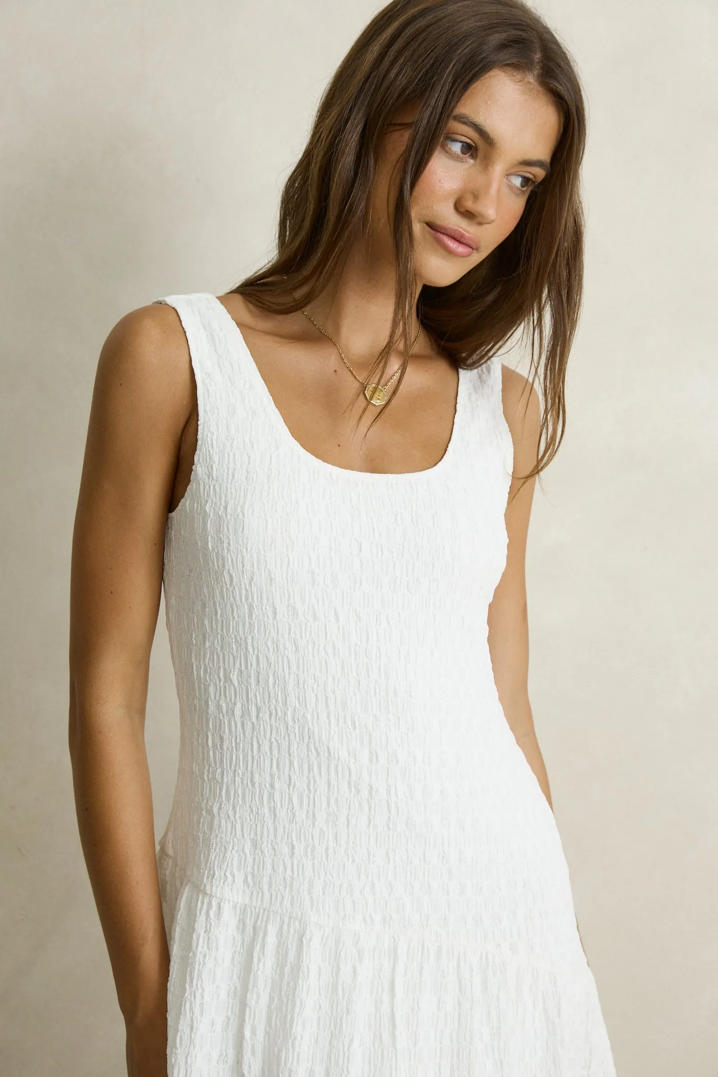 Maya Lace Mini Dress White sold by Rhythm. product image thumbnail 4