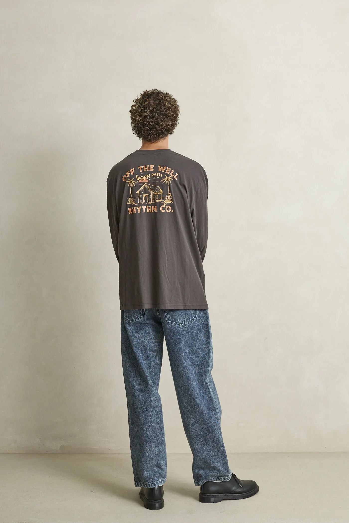 Worn Path Ls T-Shirt Vintage Black sold by Rhythm. product image thumbnail 4