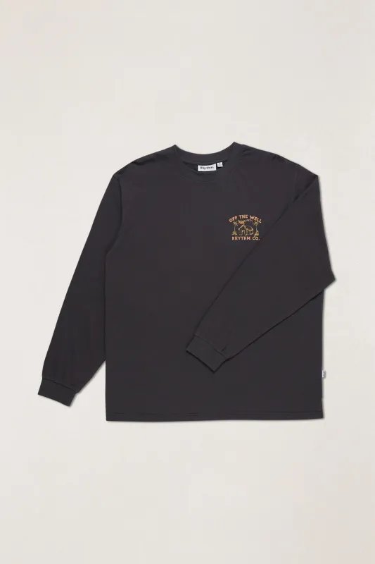 Worn Path Ls T-Shirt Vintage Black made by Rhythm.