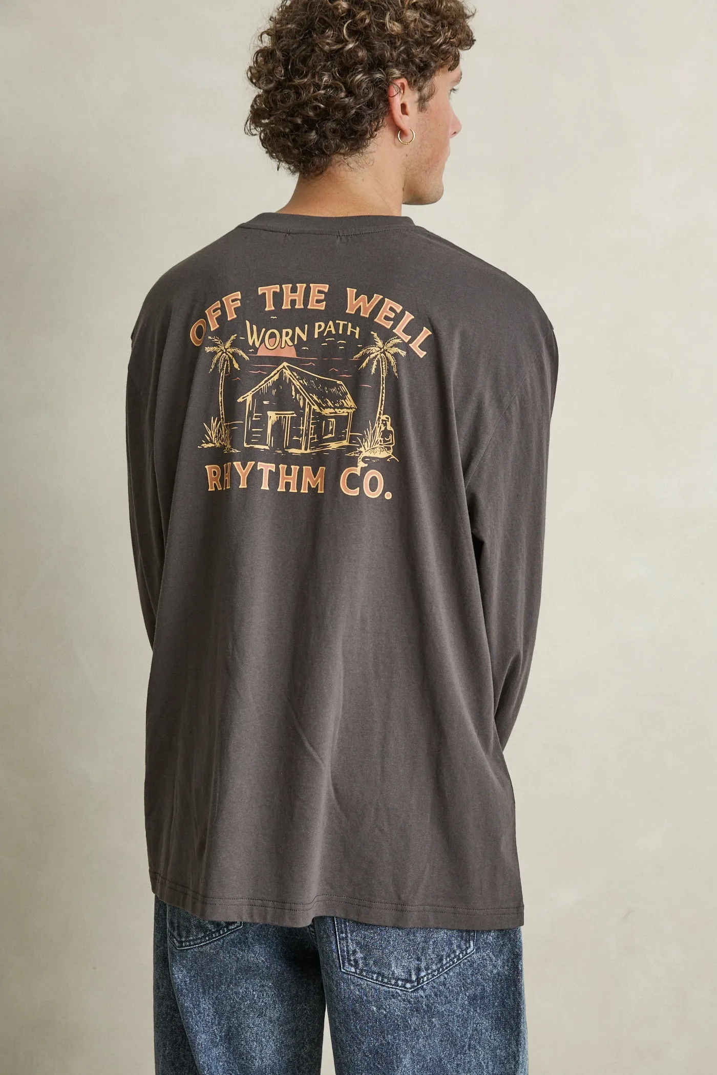 Worn Path Ls T-Shirt Vintage Black sold by Rhythm. product image thumbnail 2