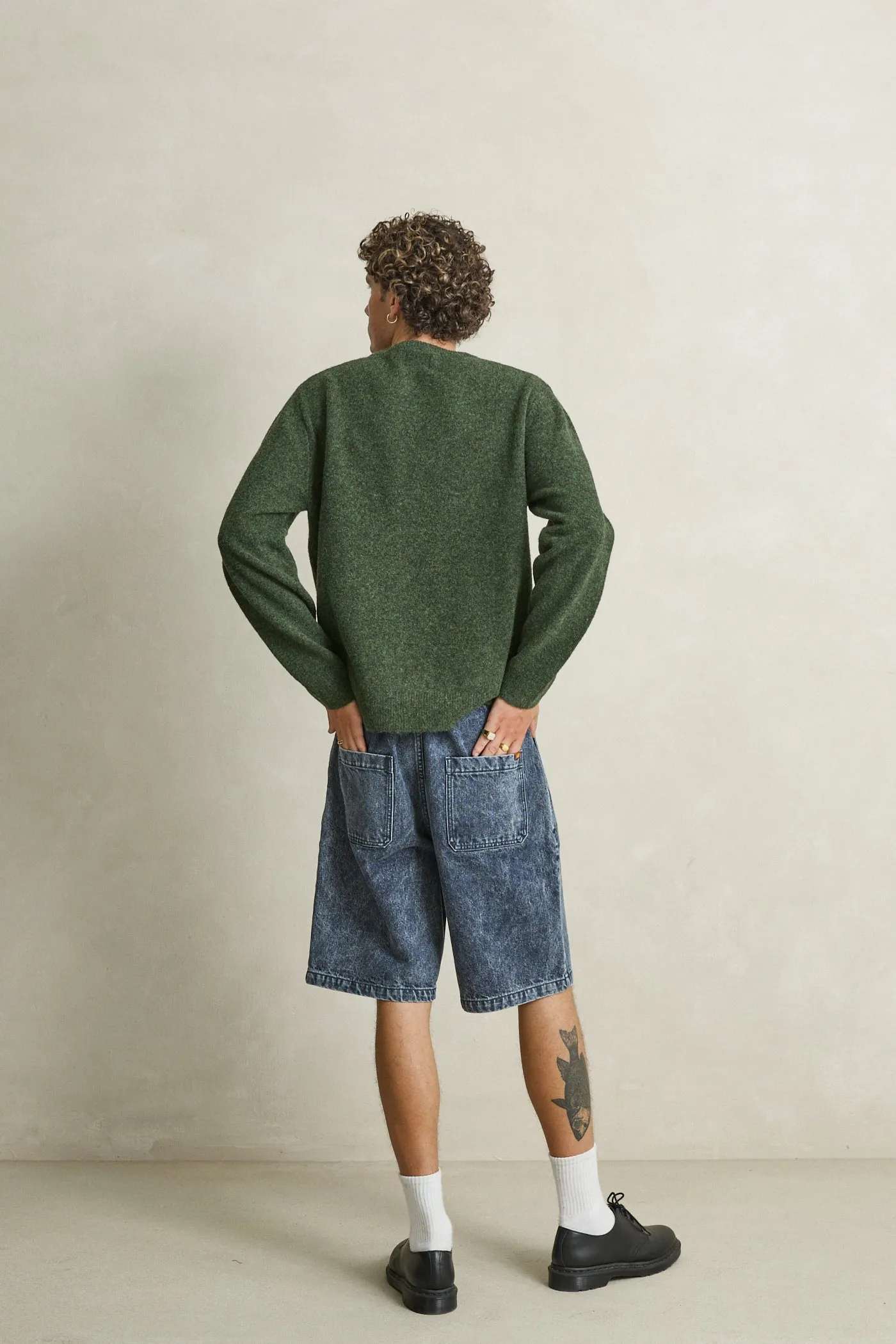 Raglan Rib Knit Crew Olive sold by Rhythm. product image thumbnail 5