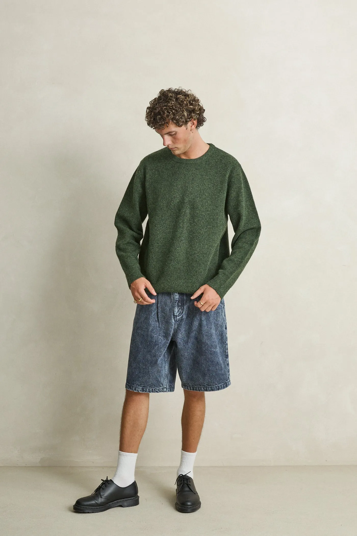 Raglan Rib Knit Crew Olive sold by Rhythm. product image thumbnail 3