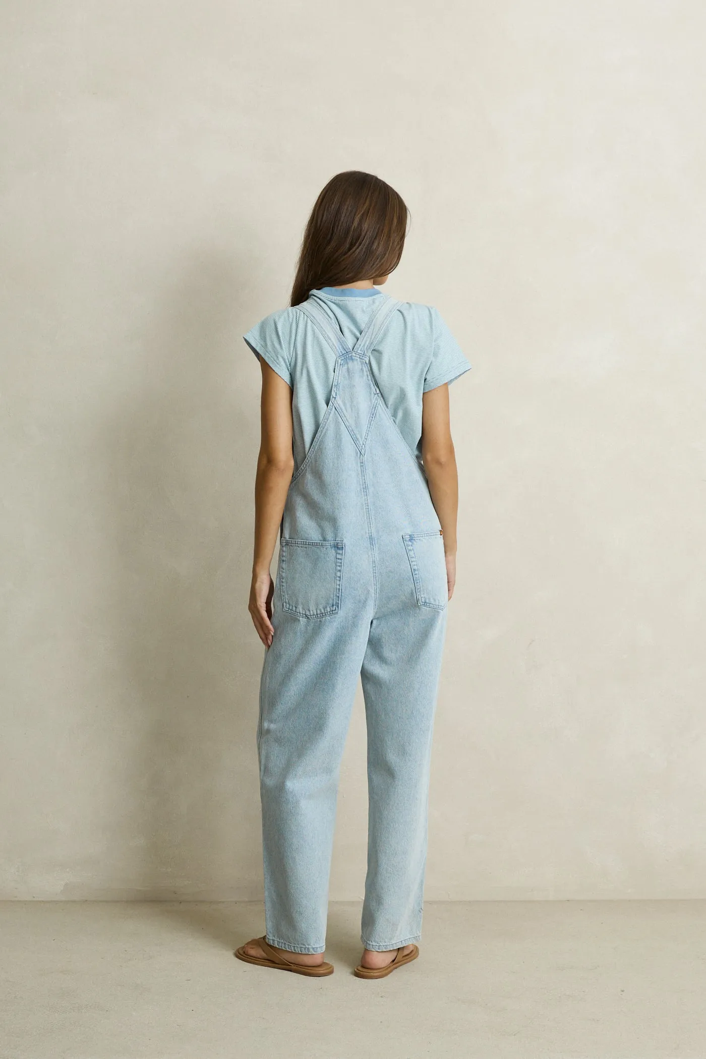 Lani Denim Overalls Light Wash sold by Rhythm. product image thumbnail 3