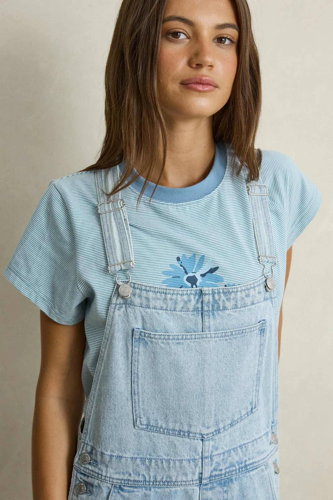 Lani Denim Overalls Light Wash sold by Rhythm. product image thumbnail 5