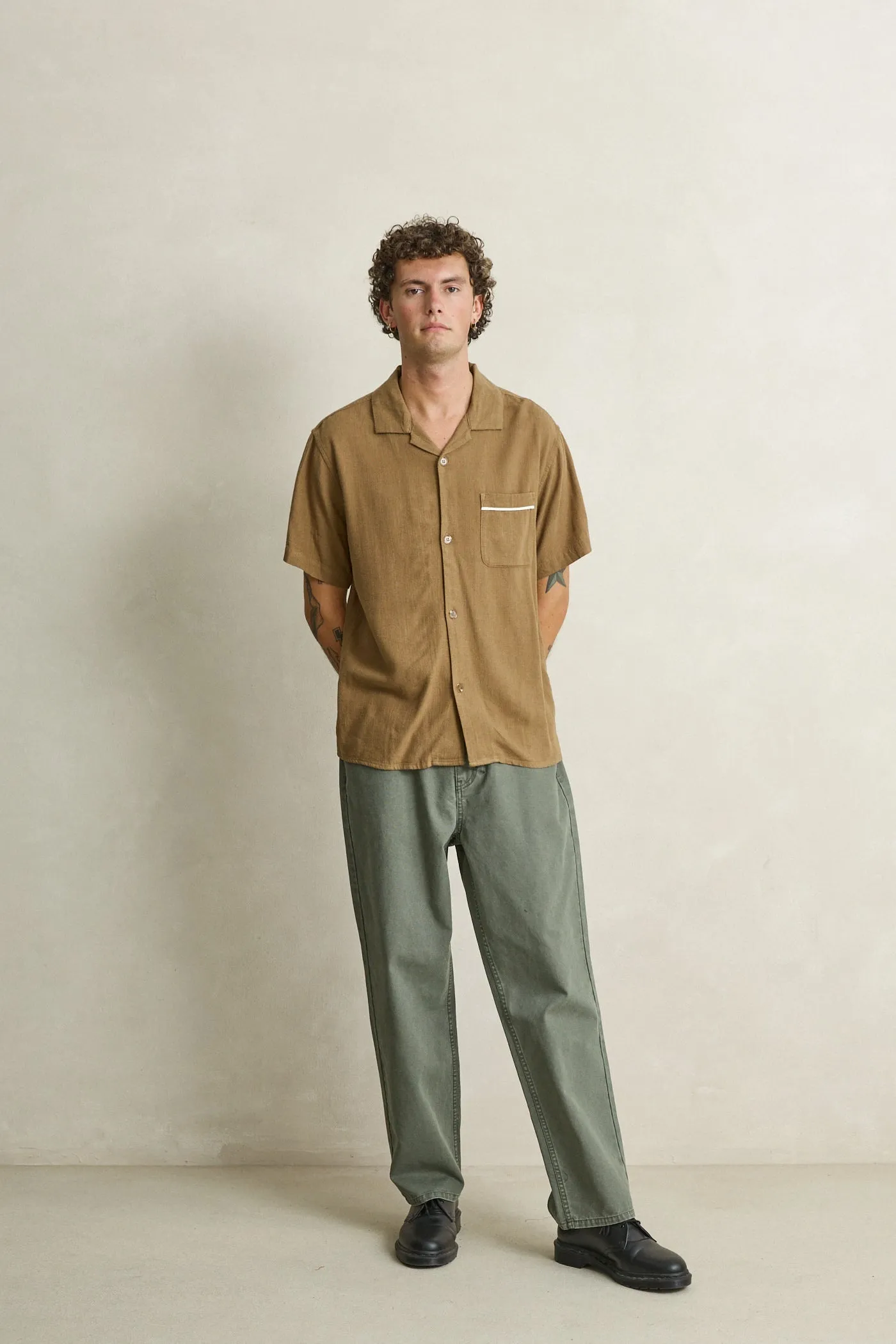 5-Pkt Canvas Standard Straight Pant Olive sold by Rhythm. product image thumbnail 3