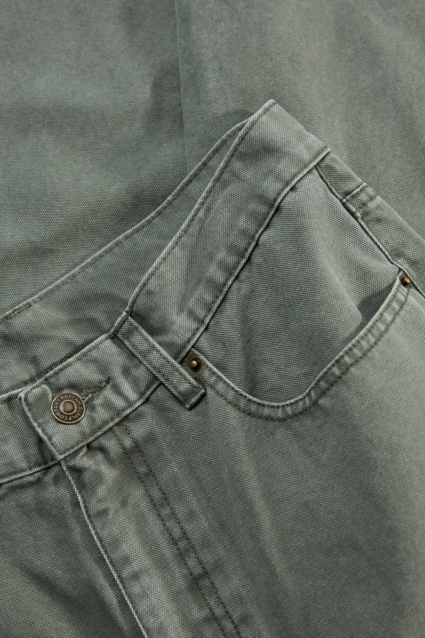 5-Pkt Canvas Standard Straight Pant Olive sold by Rhythm. product image thumbnail 4