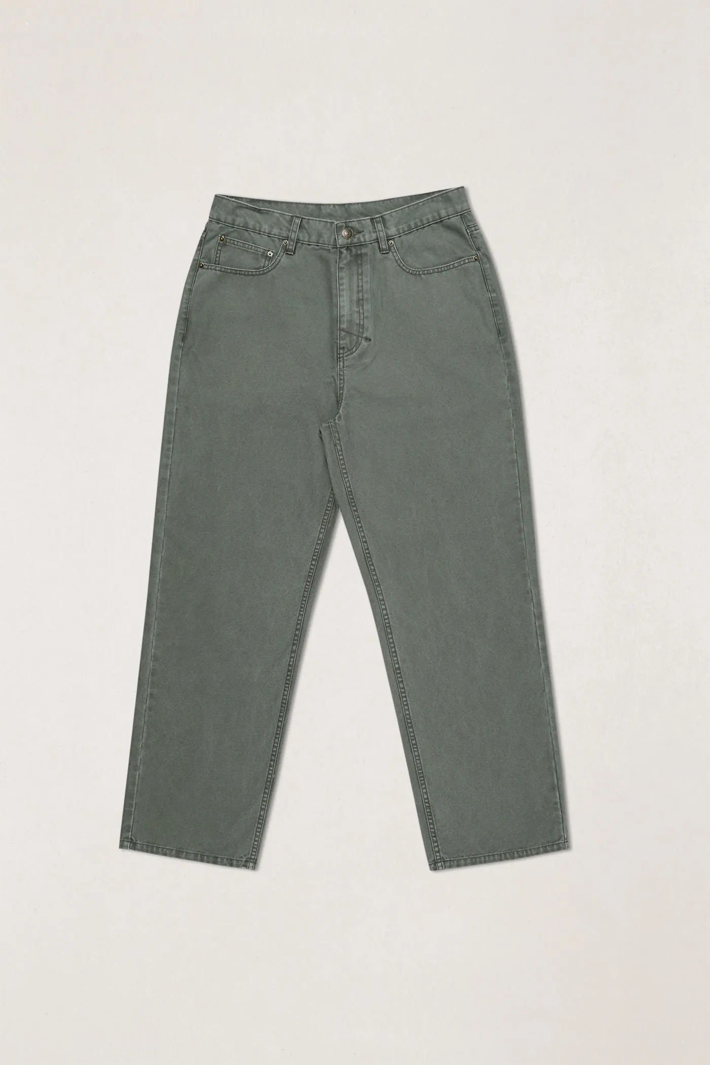 5-Pkt Canvas Standard Straight Pant Olive sold by Rhythm.