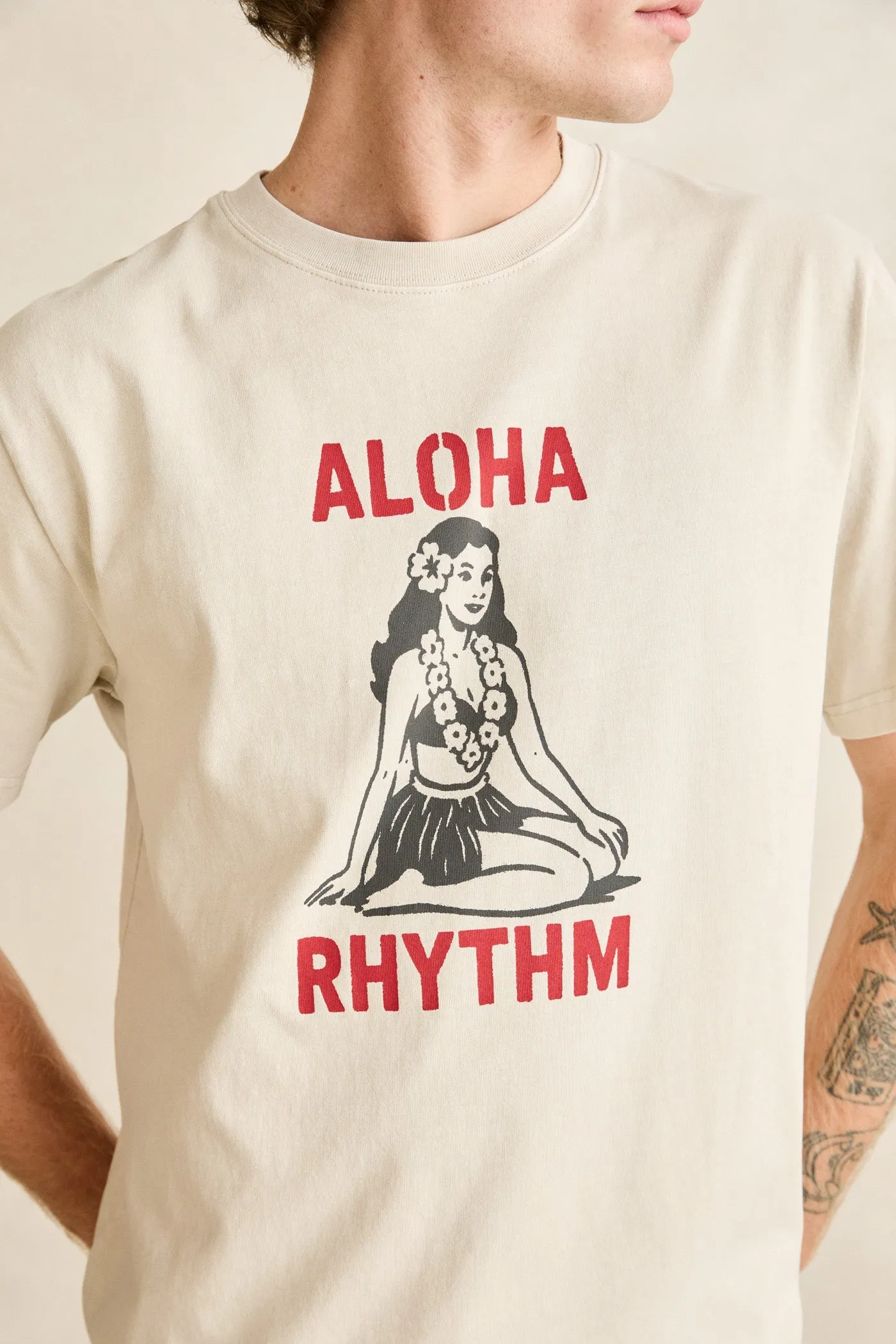 Aloha Rhythm Vintage Ss T-Shirt Moonrock sold by Rhythm. product image thumbnail 5