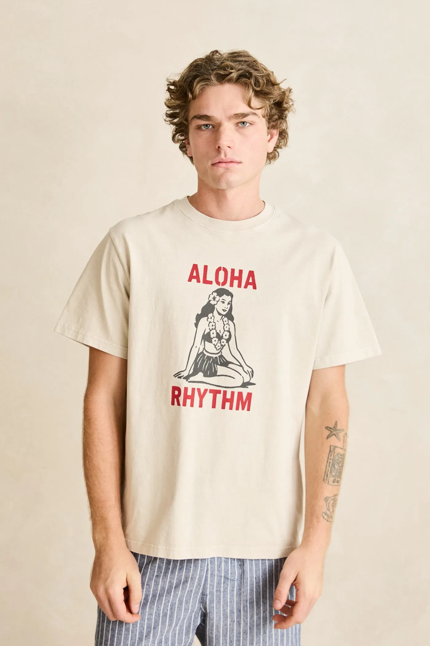 Aloha Rhythm Vintage Ss T-Shirt Moonrock sold by Rhythm. product image thumbnail 4