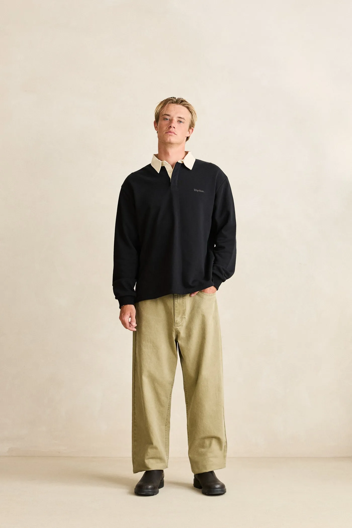 Vintage Rugby Polo Charcoal sold by Rhythm. product image thumbnail 5