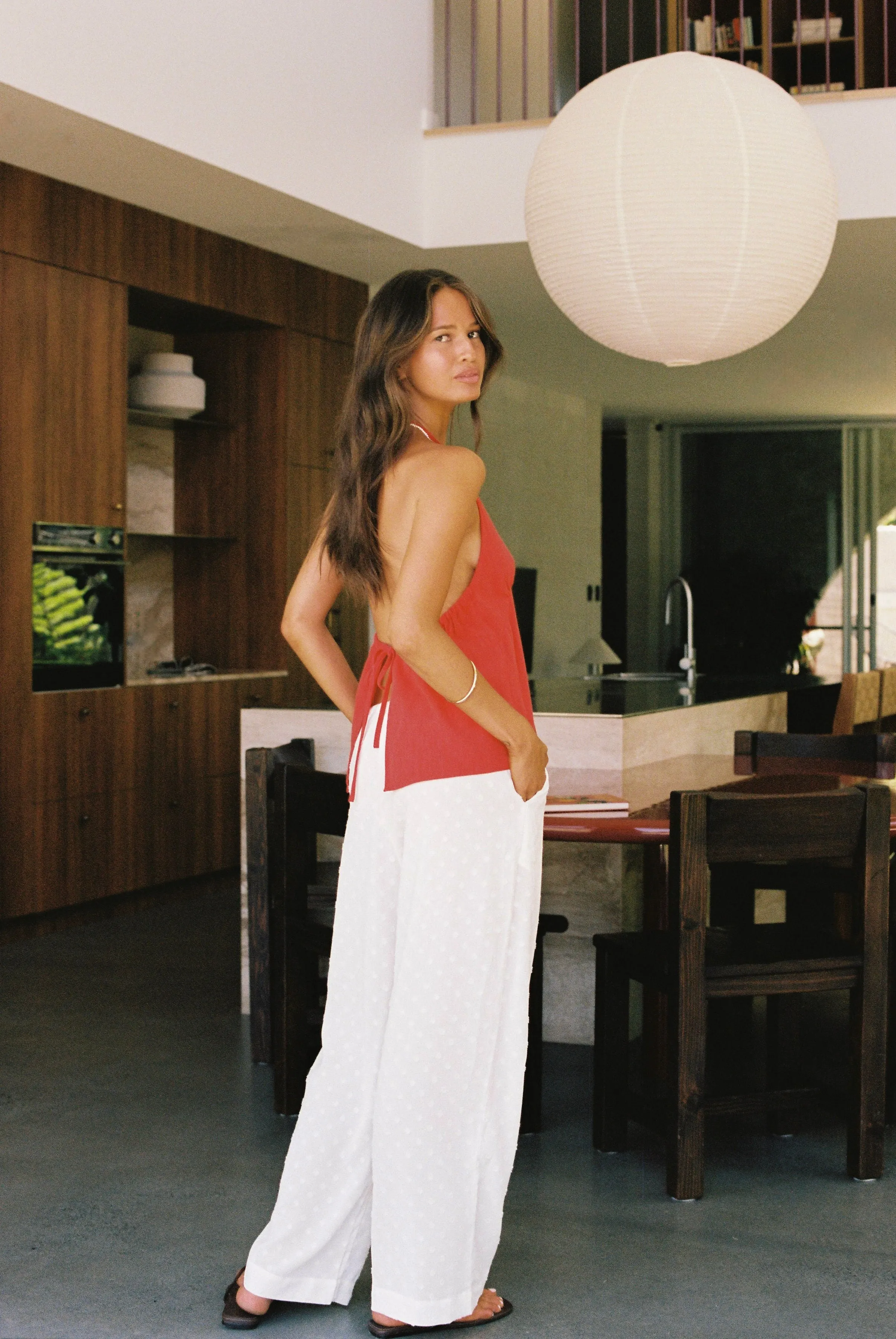 Leni Beach Pant White sold by Rhythm. product image thumbnail 3