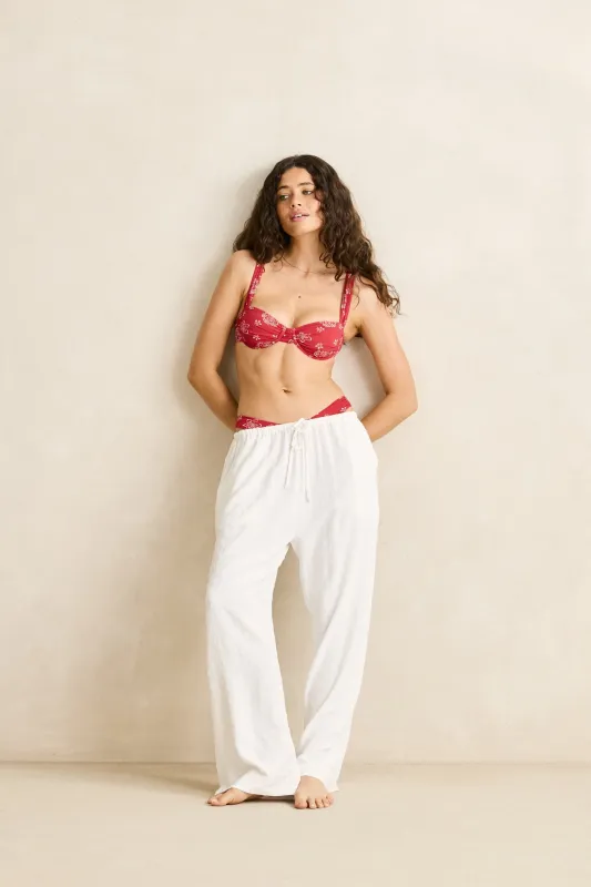 Leni Beach Pant White sold by Rhythm.