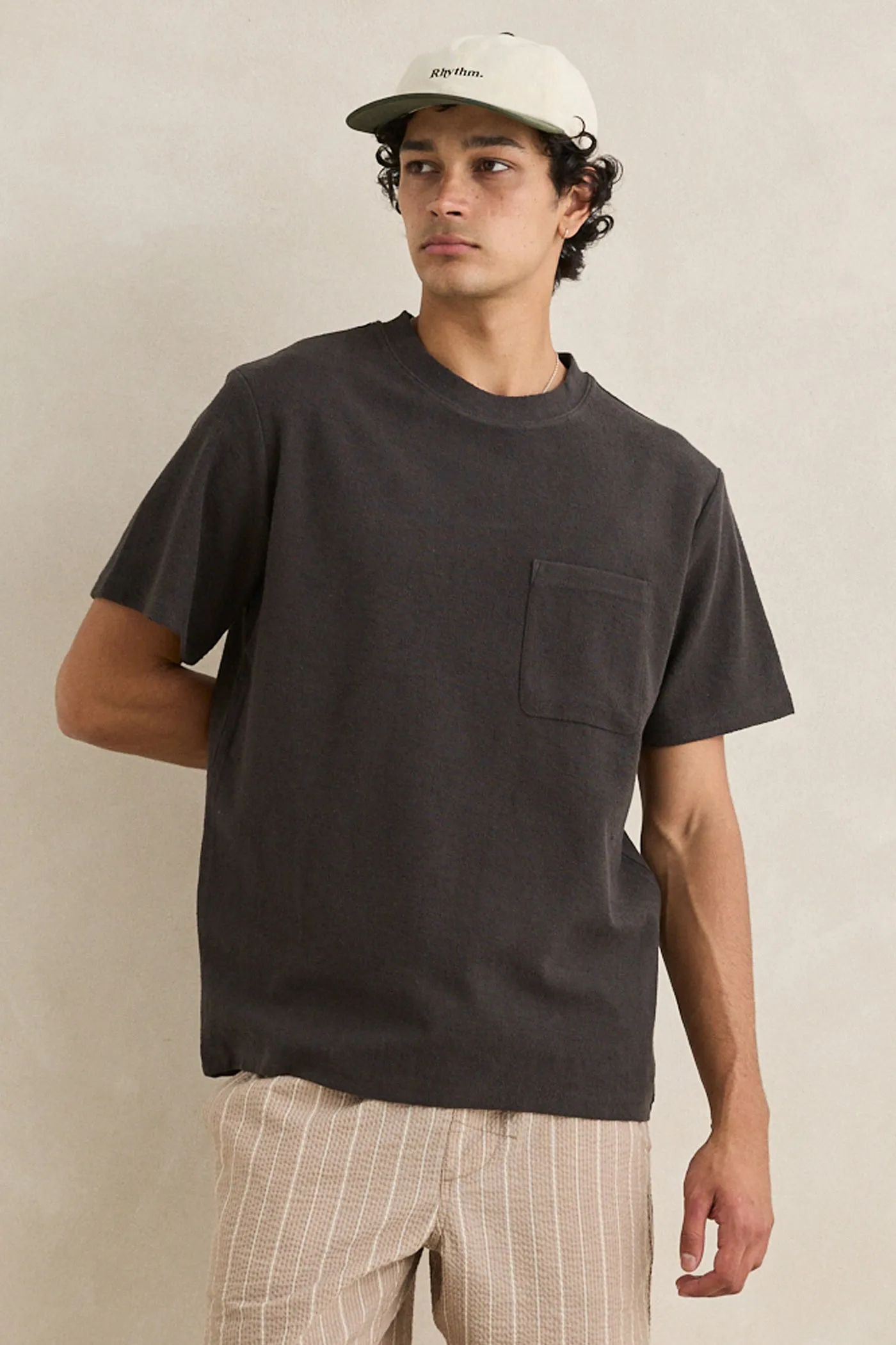 Vintage Terry Ss T-Shirt Vintage Black sold by Rhythm. product image thumbnail 3