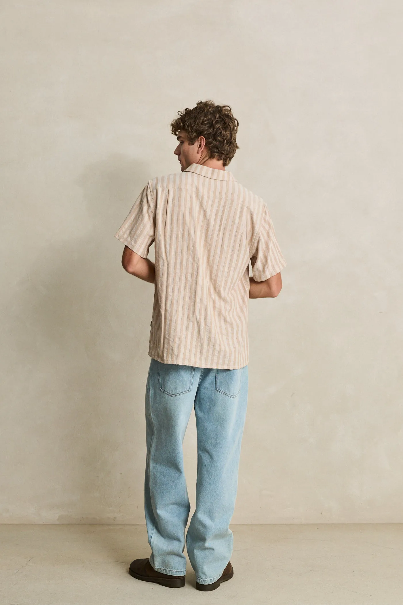 Hum Textured Ss Shirt Tobacco sold by Rhythm. product image thumbnail 4