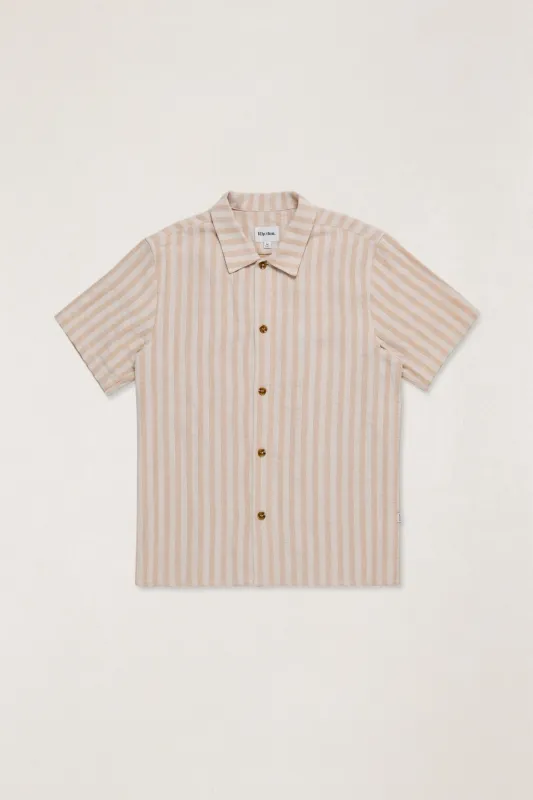 Hum Textured Ss Shirt Tobacco made by Rhythm.