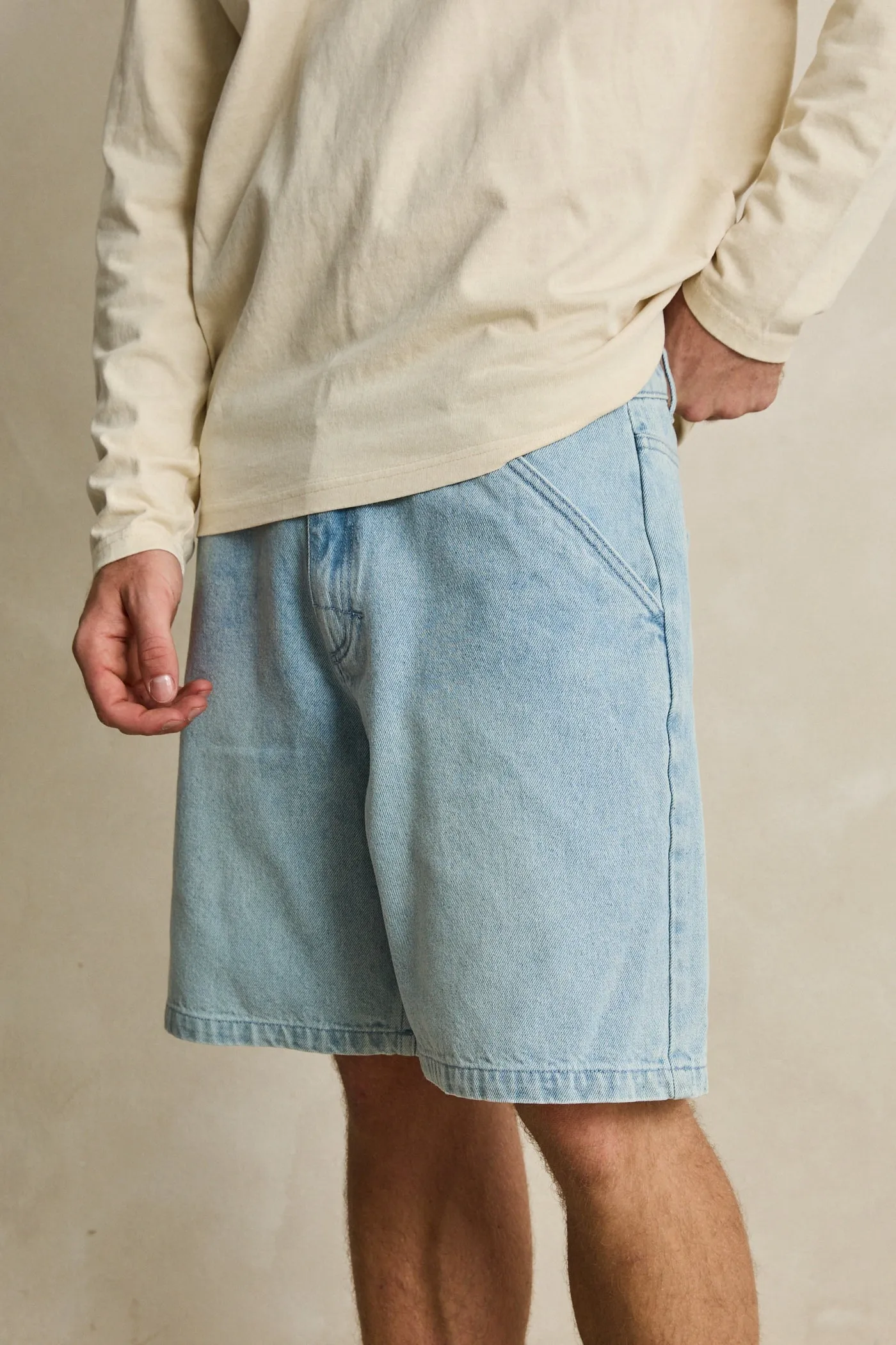 Denim Engineer Short Mid Wash Denim sold by Rhythm. product image thumbnail 2