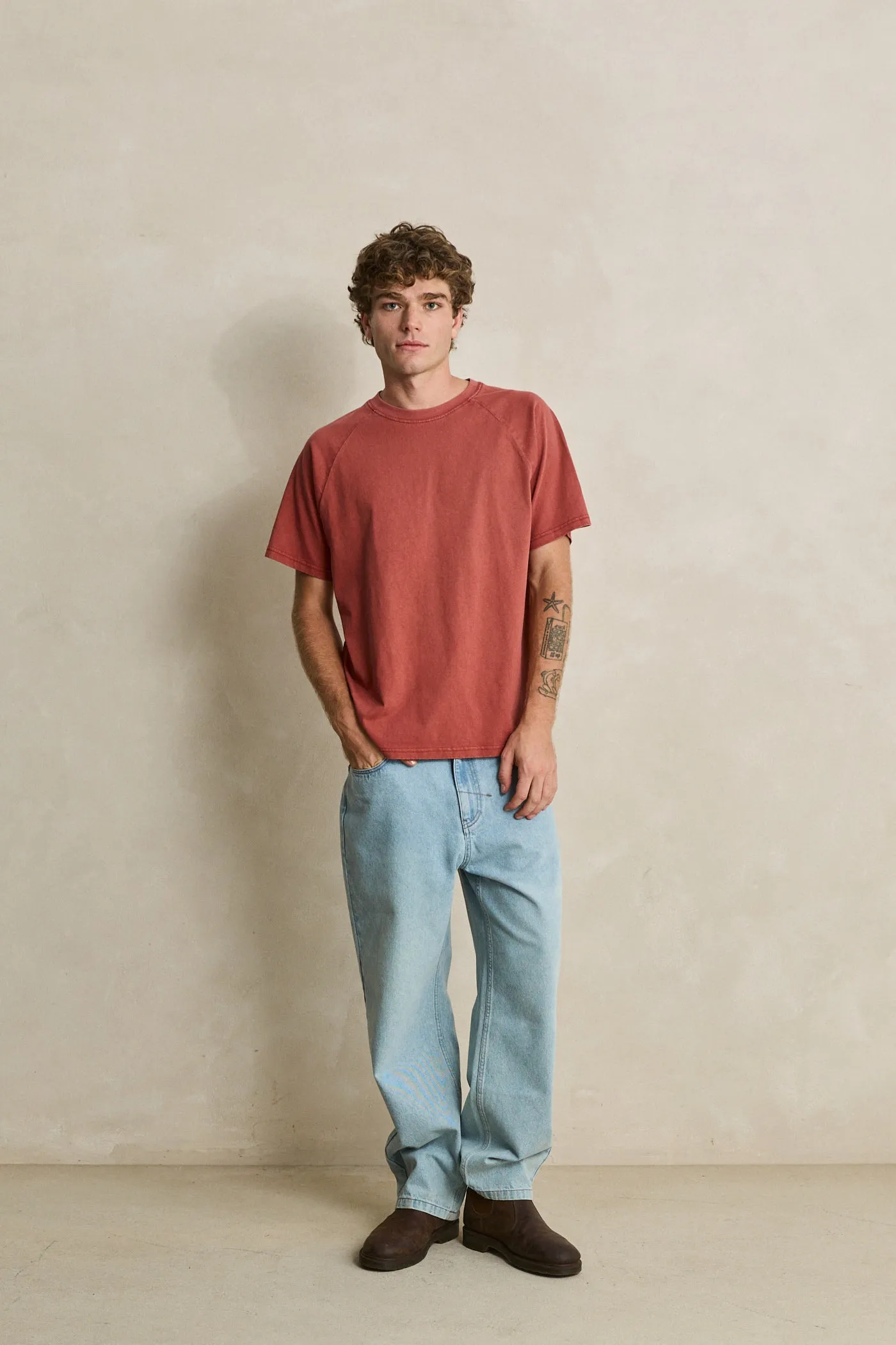 Essential Loose Taper Jean Mid Wash Denim sold by Rhythm. product image thumbnail 3