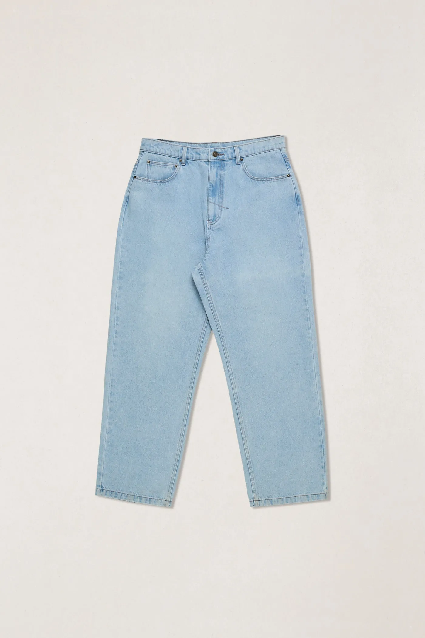 Essential Loose Taper Jean Mid Wash Denim sold by Rhythm.