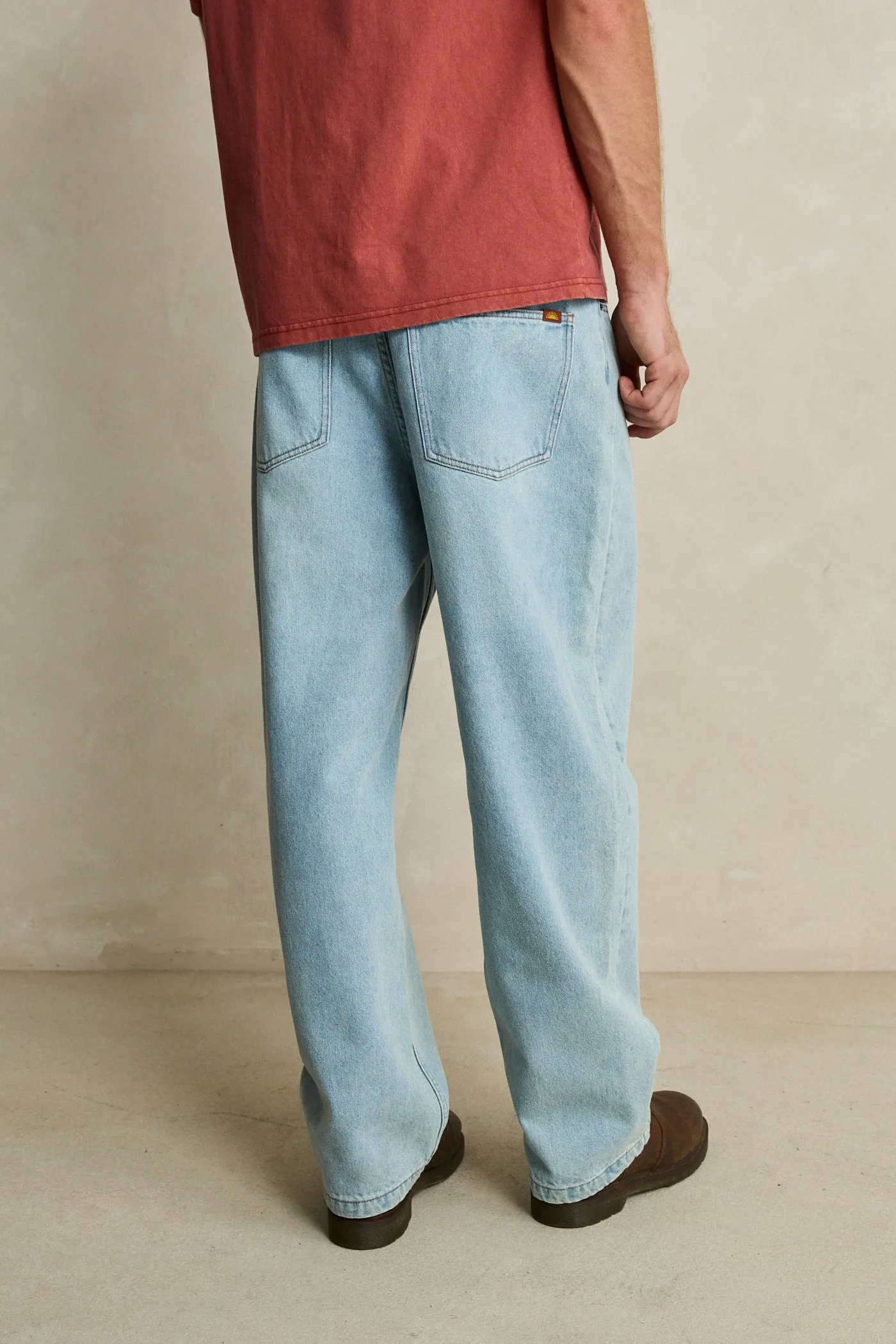 Essential Loose Taper Jean Mid Wash Denim sold by Rhythm. product image thumbnail 5