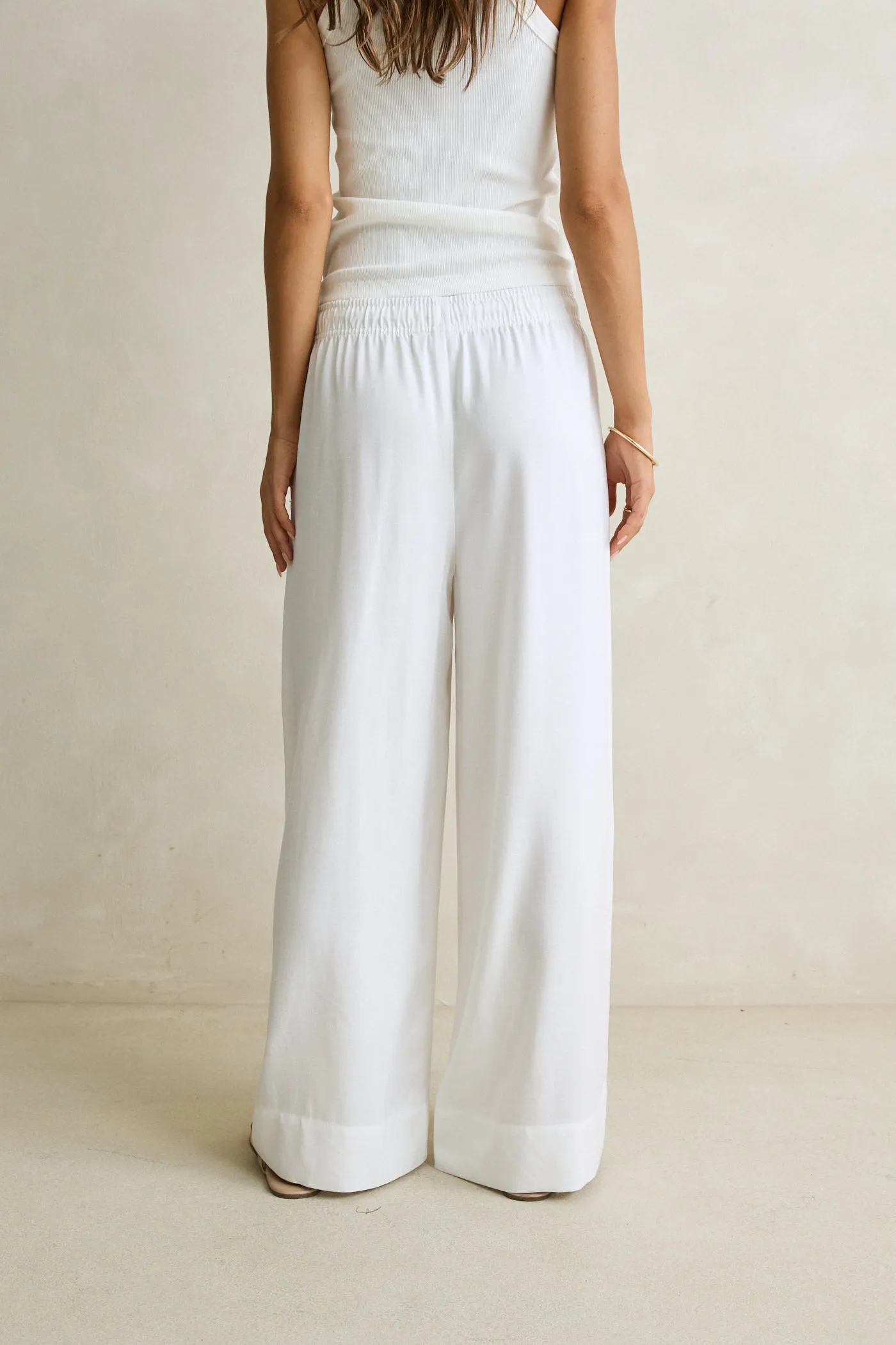 Malia Beach Pant White sold by Rhythm. product image thumbnail 4