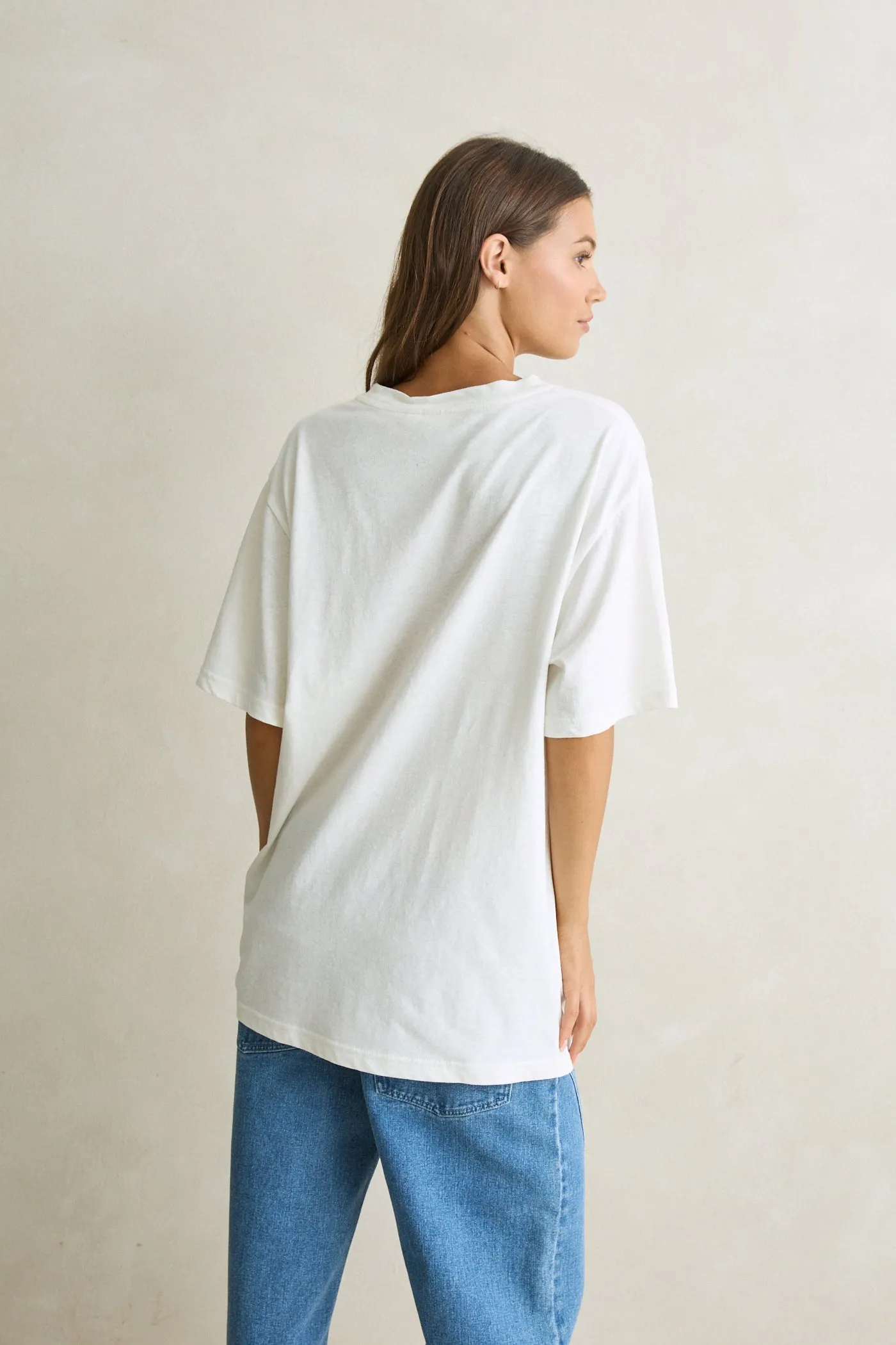 Lumi Oversized T-Shirt Vintage White sold by Rhythm. product image thumbnail 5