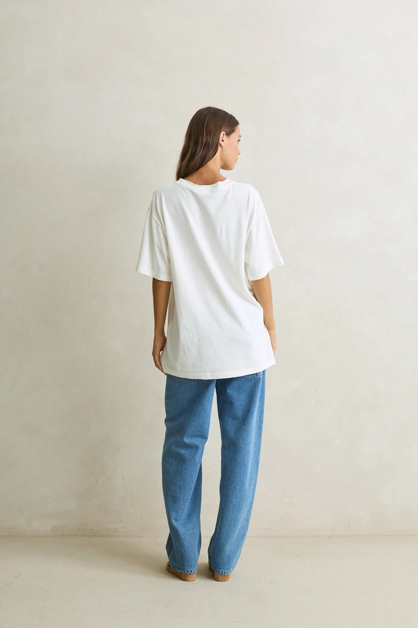 Lumi Oversized T-Shirt Vintage White sold by Rhythm. product image thumbnail 3