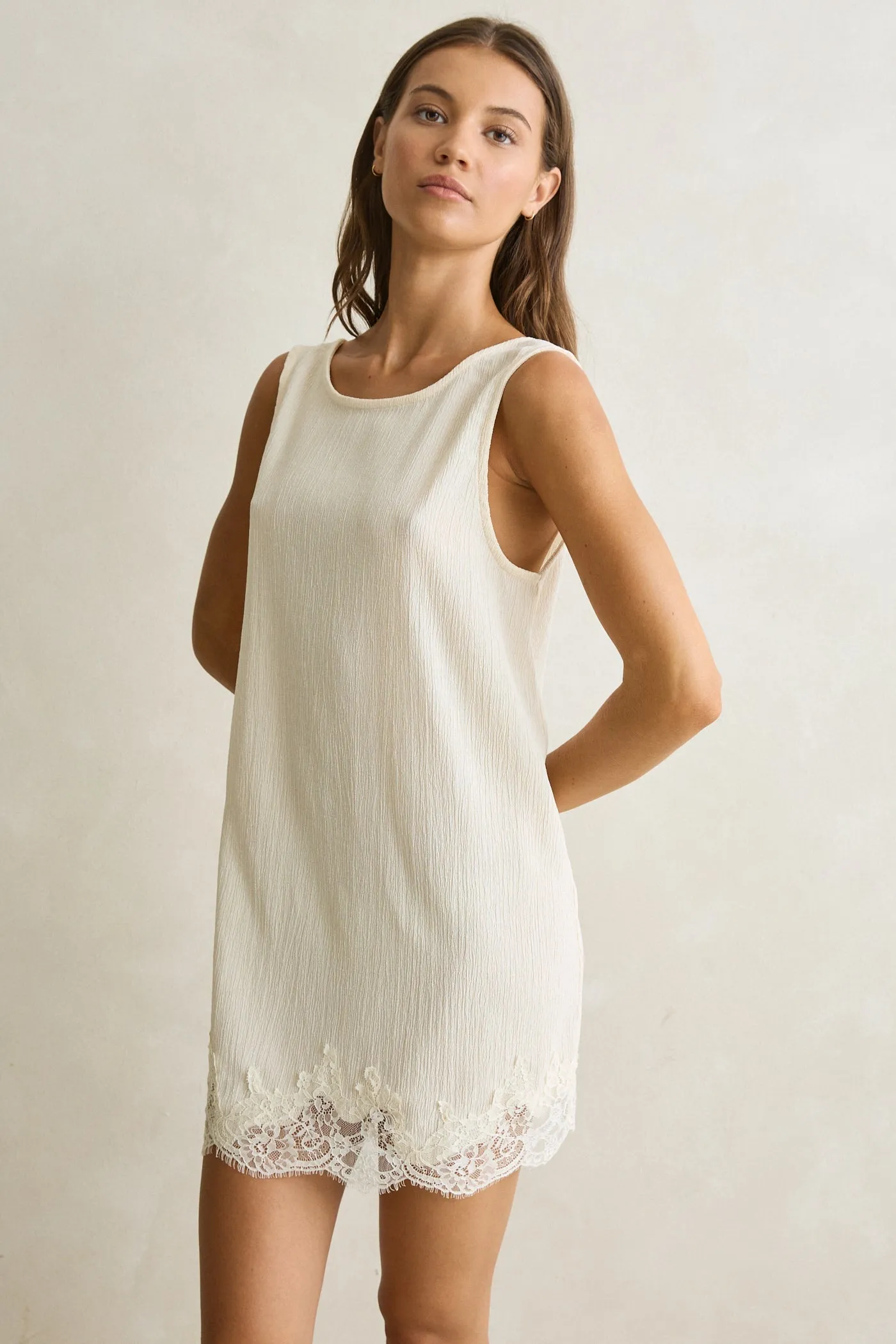 Dreamer Lace Dress Cream sold by Rhythm. product image thumbnail 2