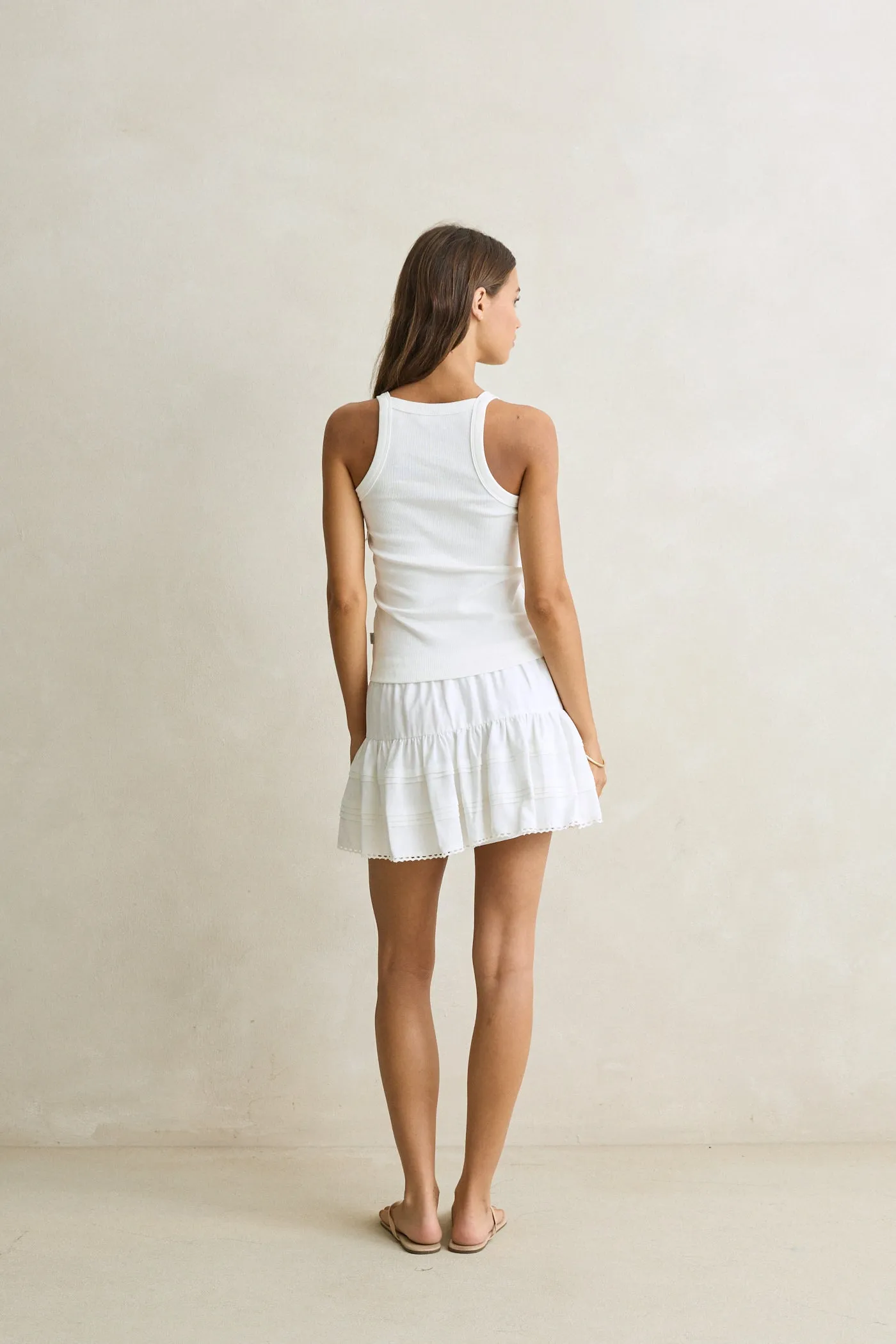 Solene Mini Skirt White sold by Rhythm. product image thumbnail 3