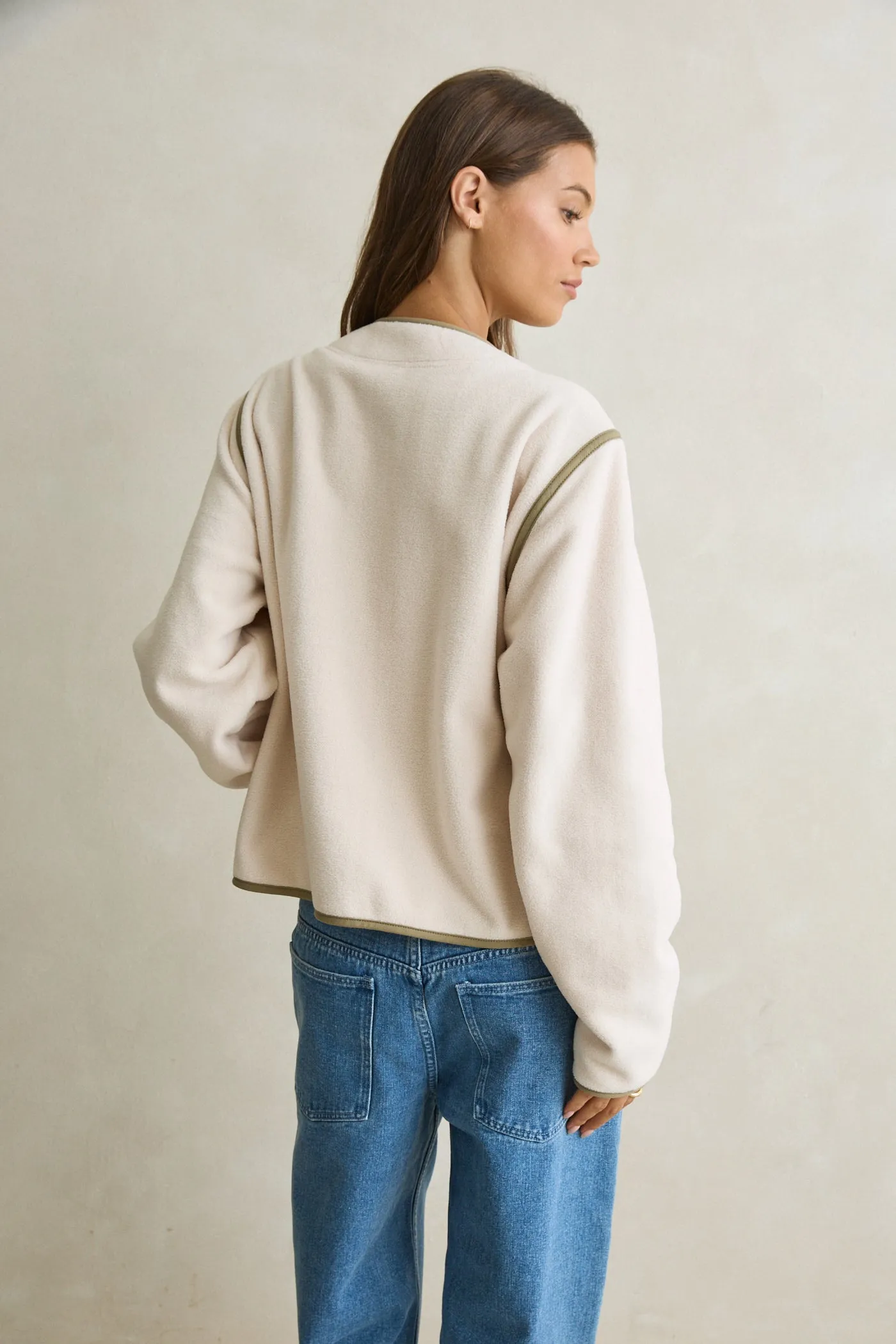 Sami Polar Fleece Jacket Cream sold by Rhythm. product image thumbnail 5