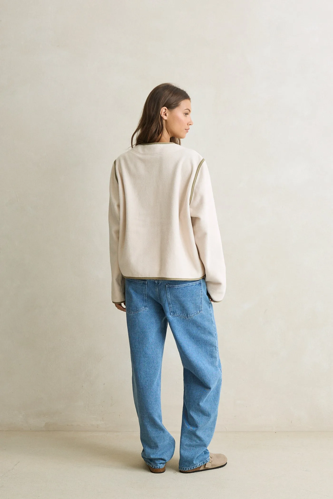 Sami Polar Fleece Jacket Cream sold by Rhythm. product image thumbnail 3