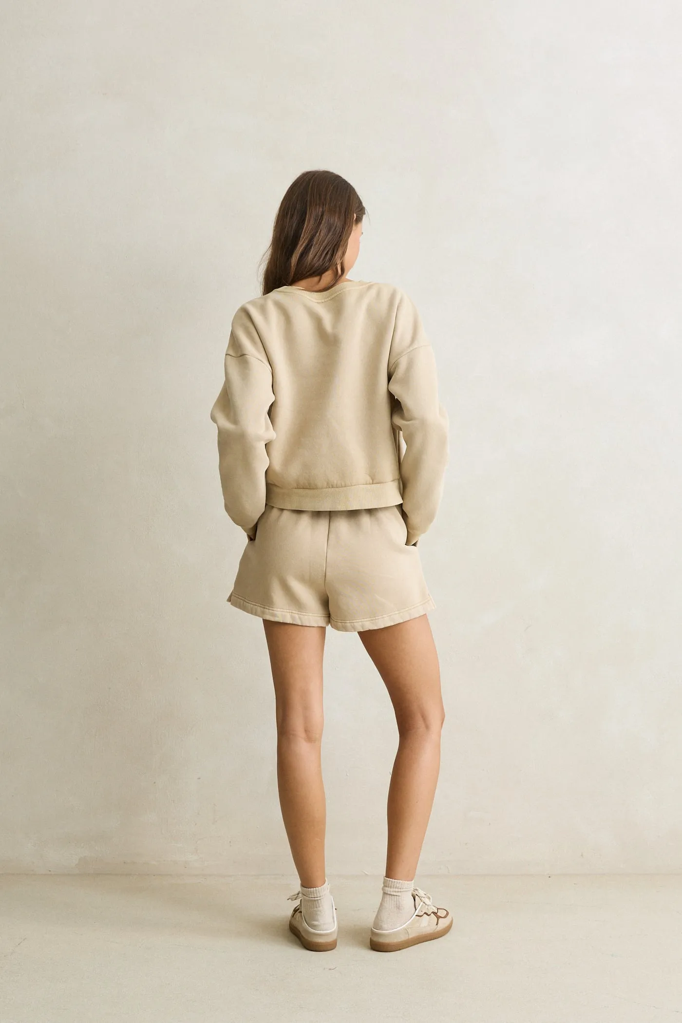 Lumi Slouchy Crew Neck Fleece Sand sold by Rhythm. product image thumbnail 3