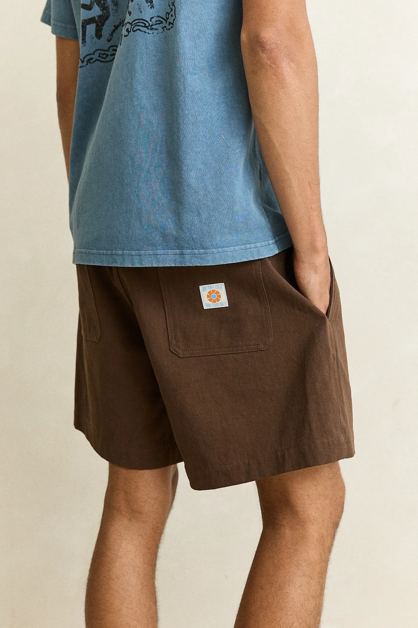 Relaxed Pleated Short Brown sold by Rhythm. product image thumbnail 5