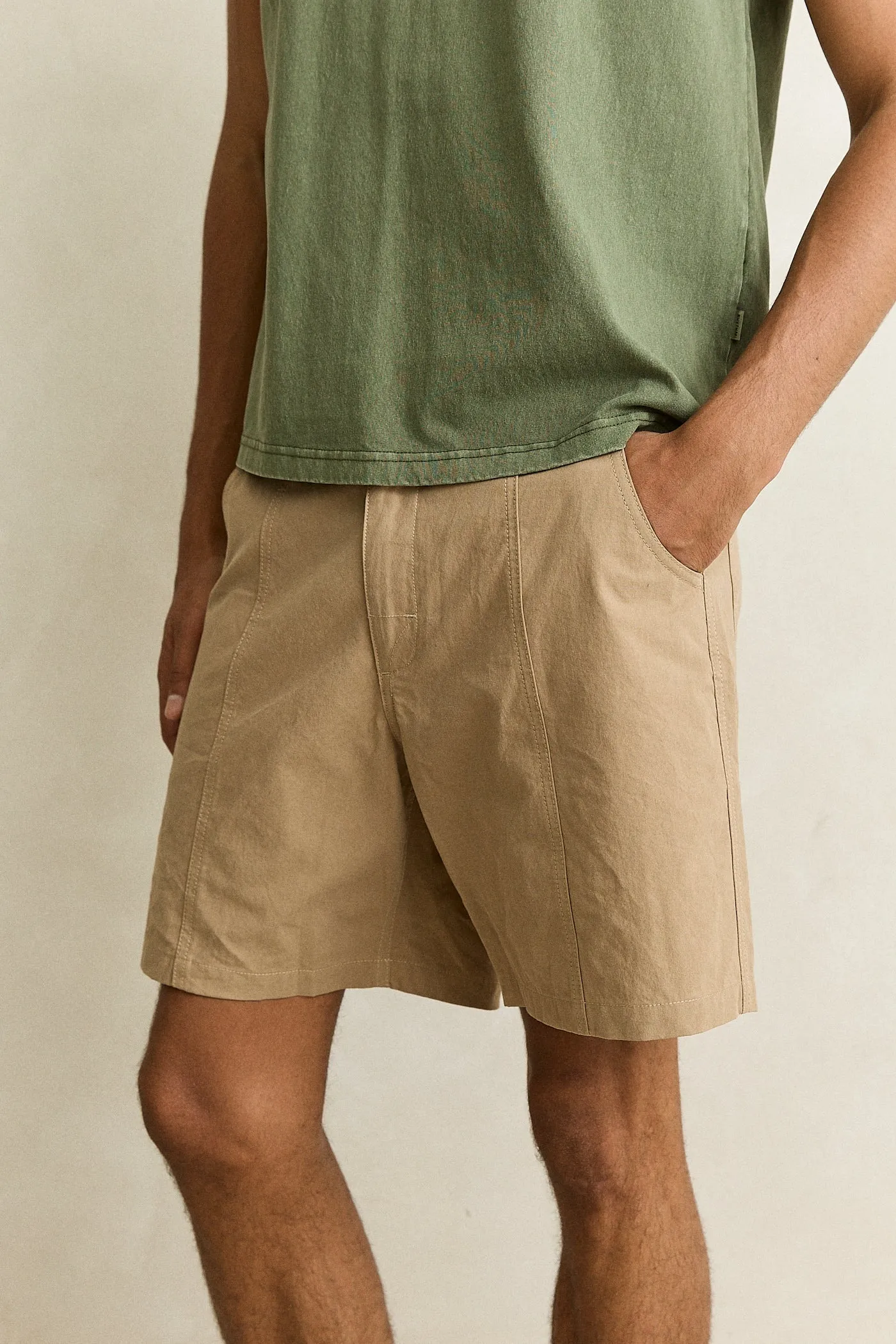 Haight Short Khaki sold by Rhythm. product image thumbnail 2