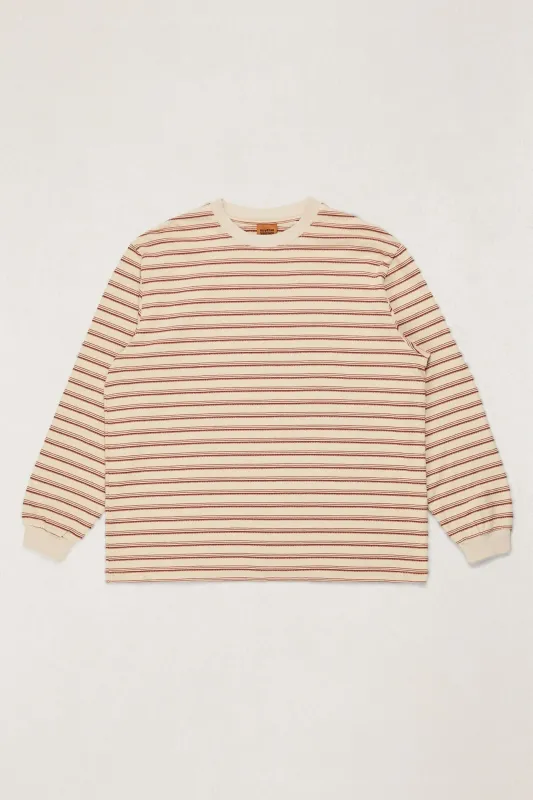 Vintage Stripe Ls T-Shirt Natural made by Rhythm.