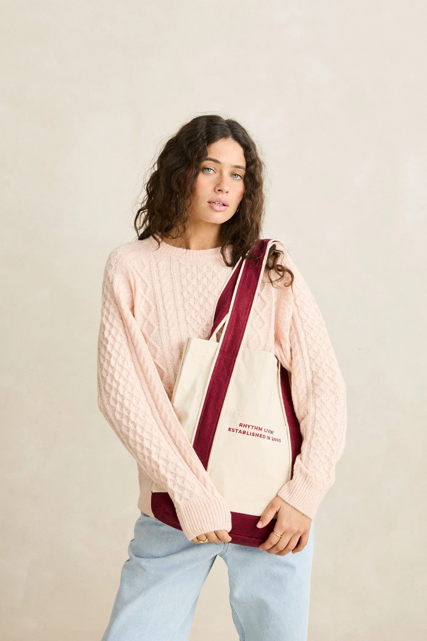 Rhythm Essential Tote Bag Wine sold by Rhythm. product image thumbnail 5